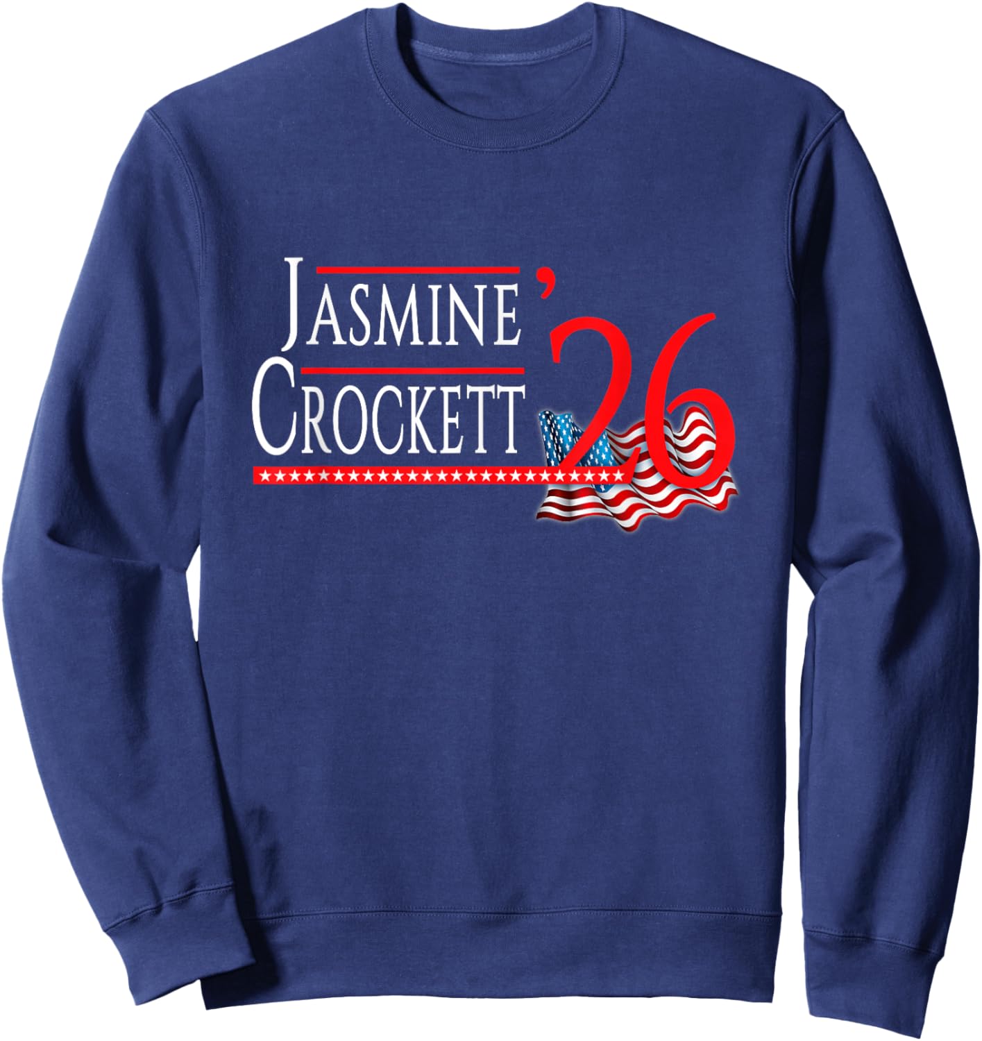Jasmine Crockett 2026 for US Senate Texas TX Democratq Sweatshirt - Sweatshirt | Navy