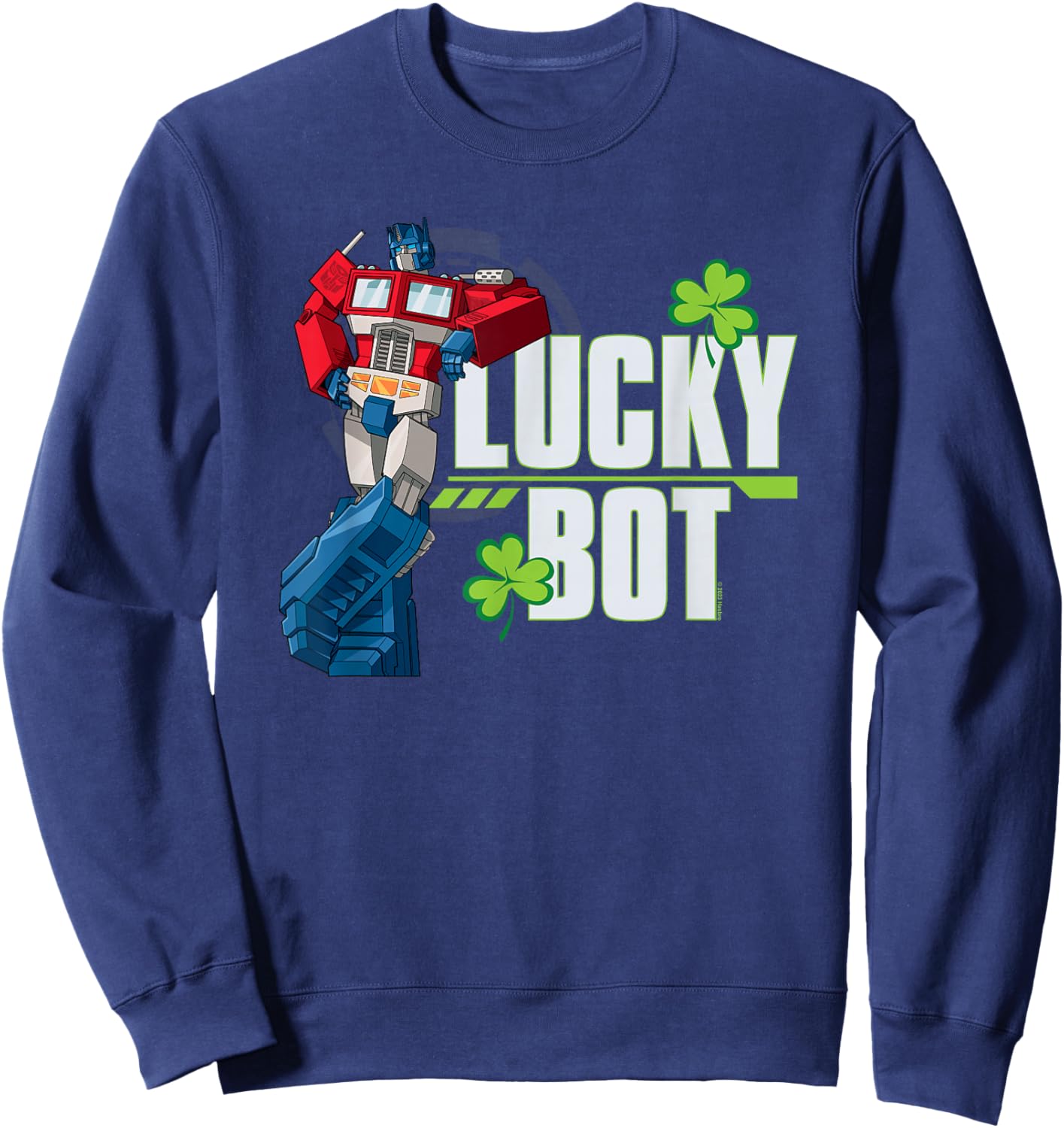 Transformers St Patrick's Day Optimus Prime Lucky Bot Sweatshirt - Sweatshirt | Navy