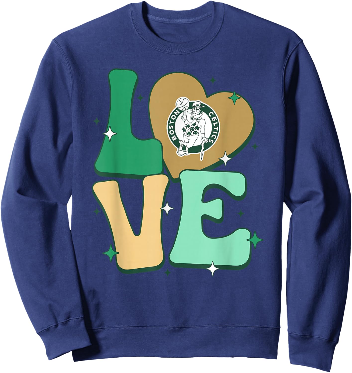NBA Boston Celtics Valentine's Day Love Sweatshirt - Sweatshirt | Navy