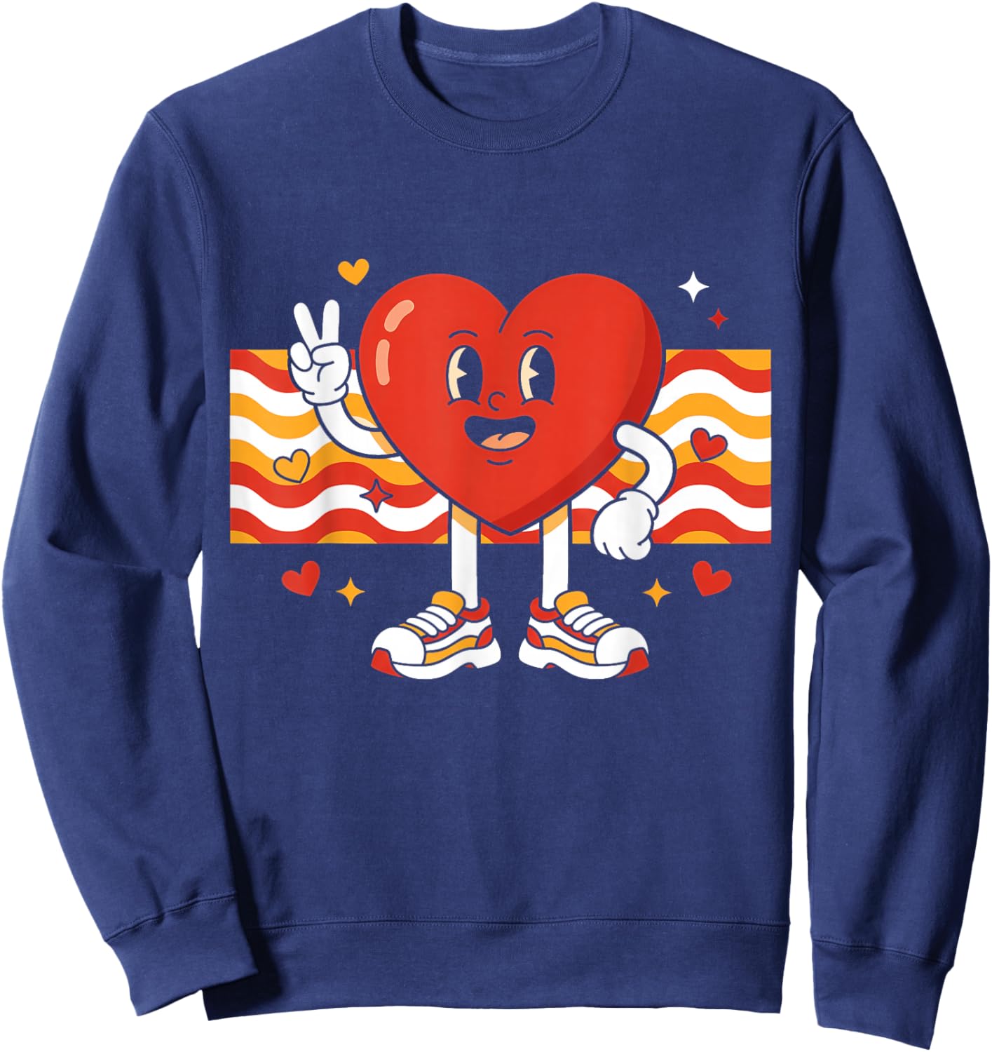 Valentines Vibes Valentines Day for Teens Boys Girls Kids Sweatshirt - Sweatshirt | Navy