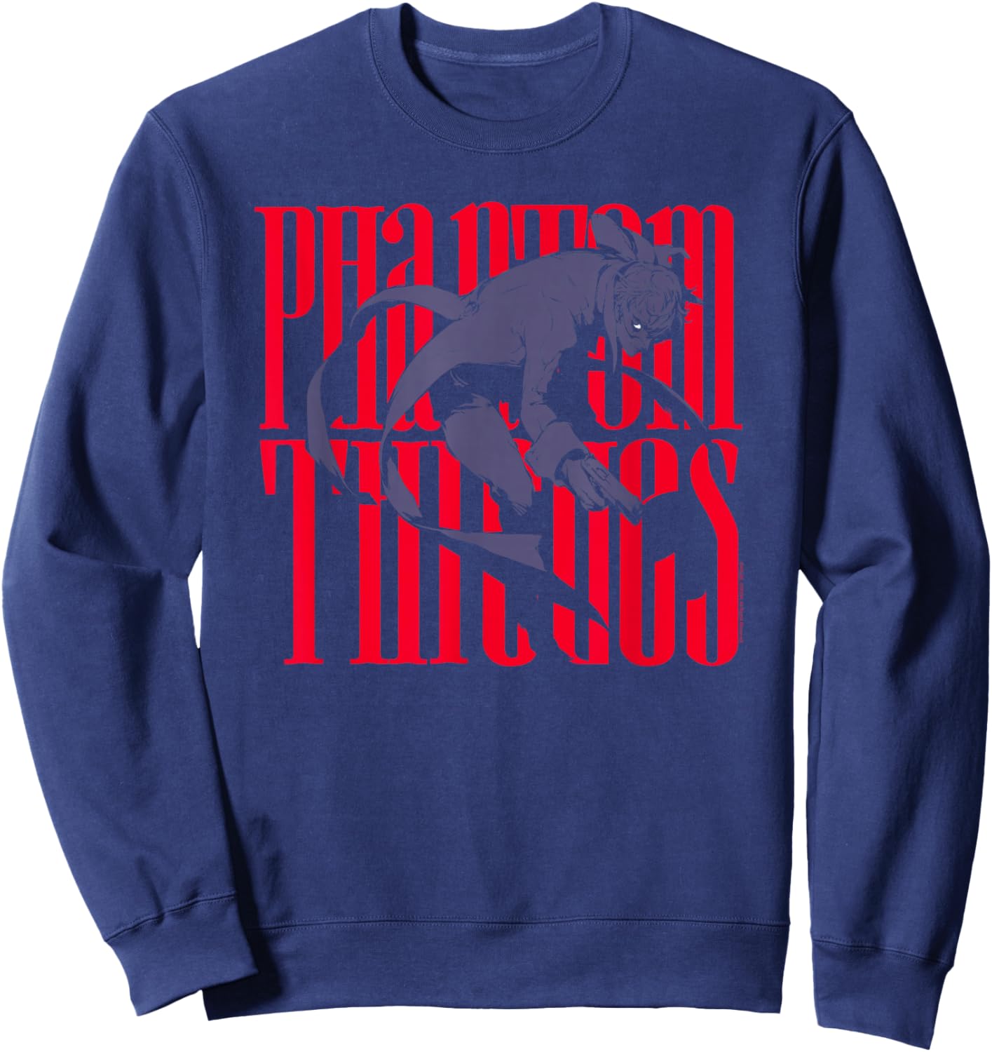 Persona 5 Joker Silhouette Phantom Thieves Logo RPG Game Sweatshirt - Sweatshirt | Navy