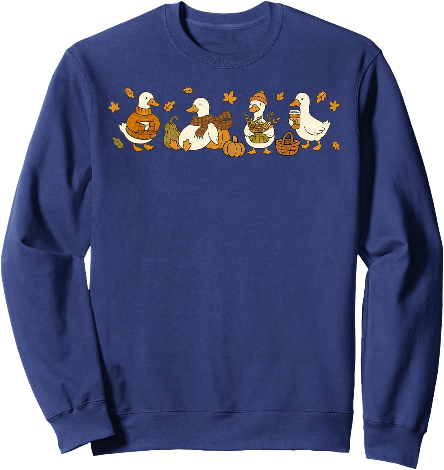 Fall Goose Thanksgiving Sweatshirt - Sweatshirt | Navy