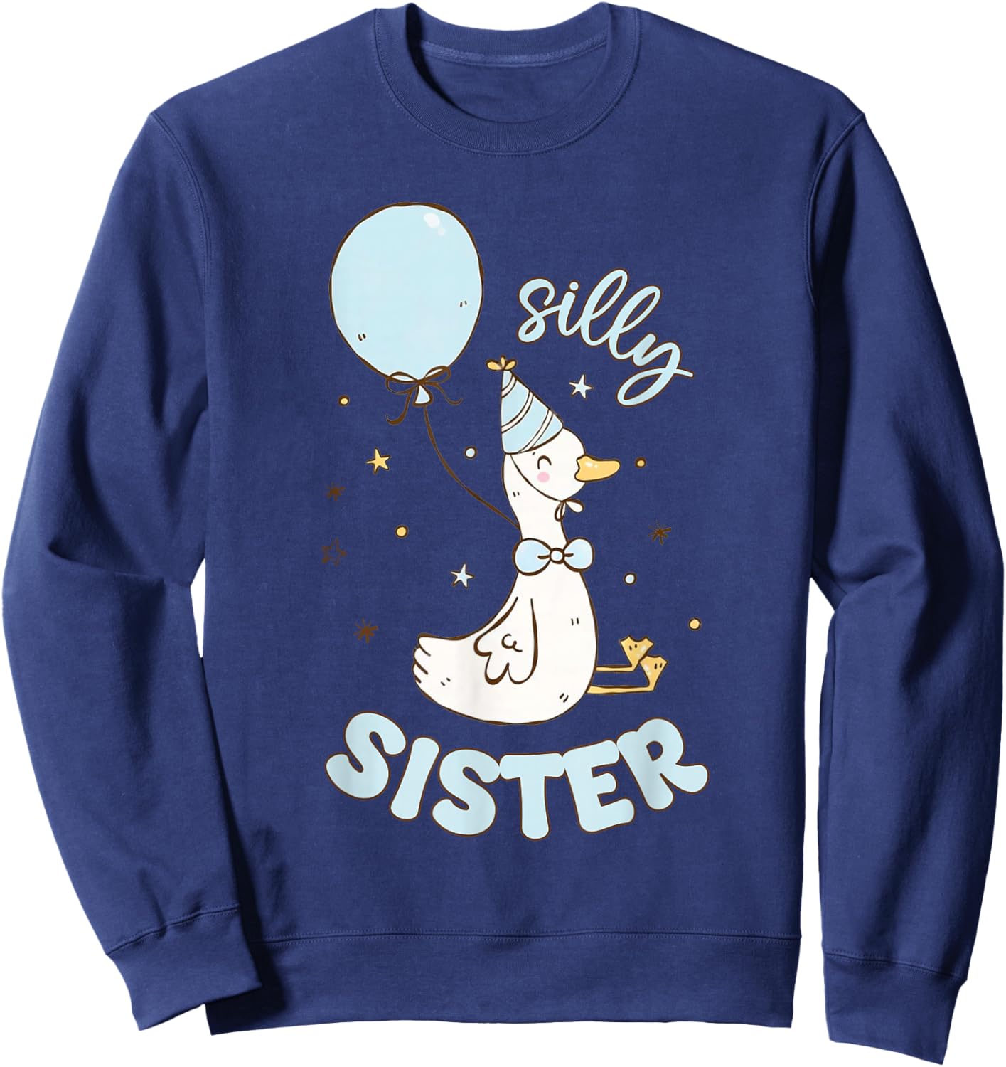 Silly Sister Silly Goose 1st Birthday Boy Family Matching Sweatshirt - Sweatshirt | Navy