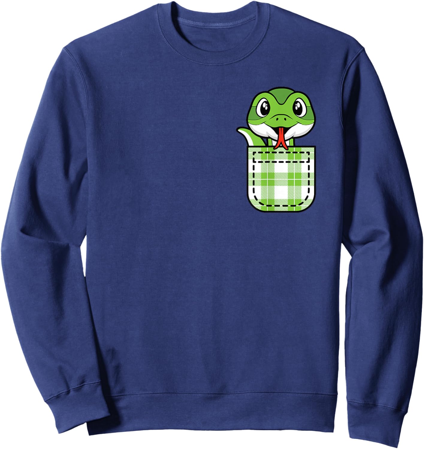 Funny Snake Pocket Cool Reptile Lover Men Women Kids Sweatshirt - Sweatshirt | Navy