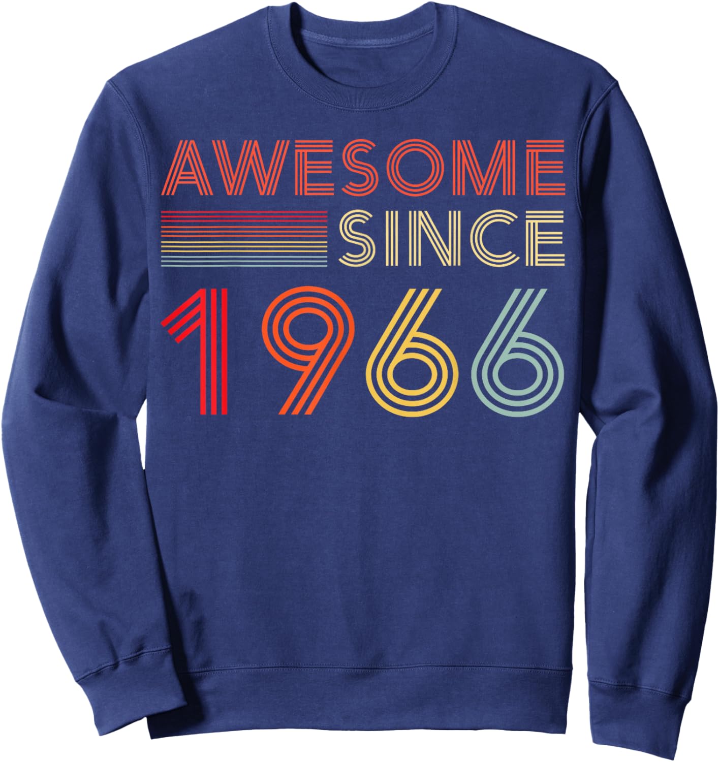 Awesome 60 Birthday Decorations Men 60yr 1966 60th Birthday Sweatshirt - Sweatshirt | Navy