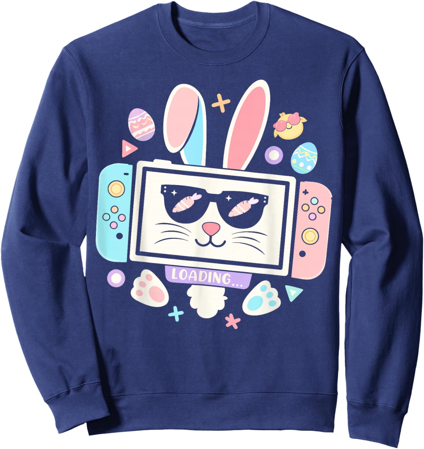 Easter Video Game Bunny Eggs for Gamer Boys Men Teen Kids Sweatshirt - Sweatshirt | Navy