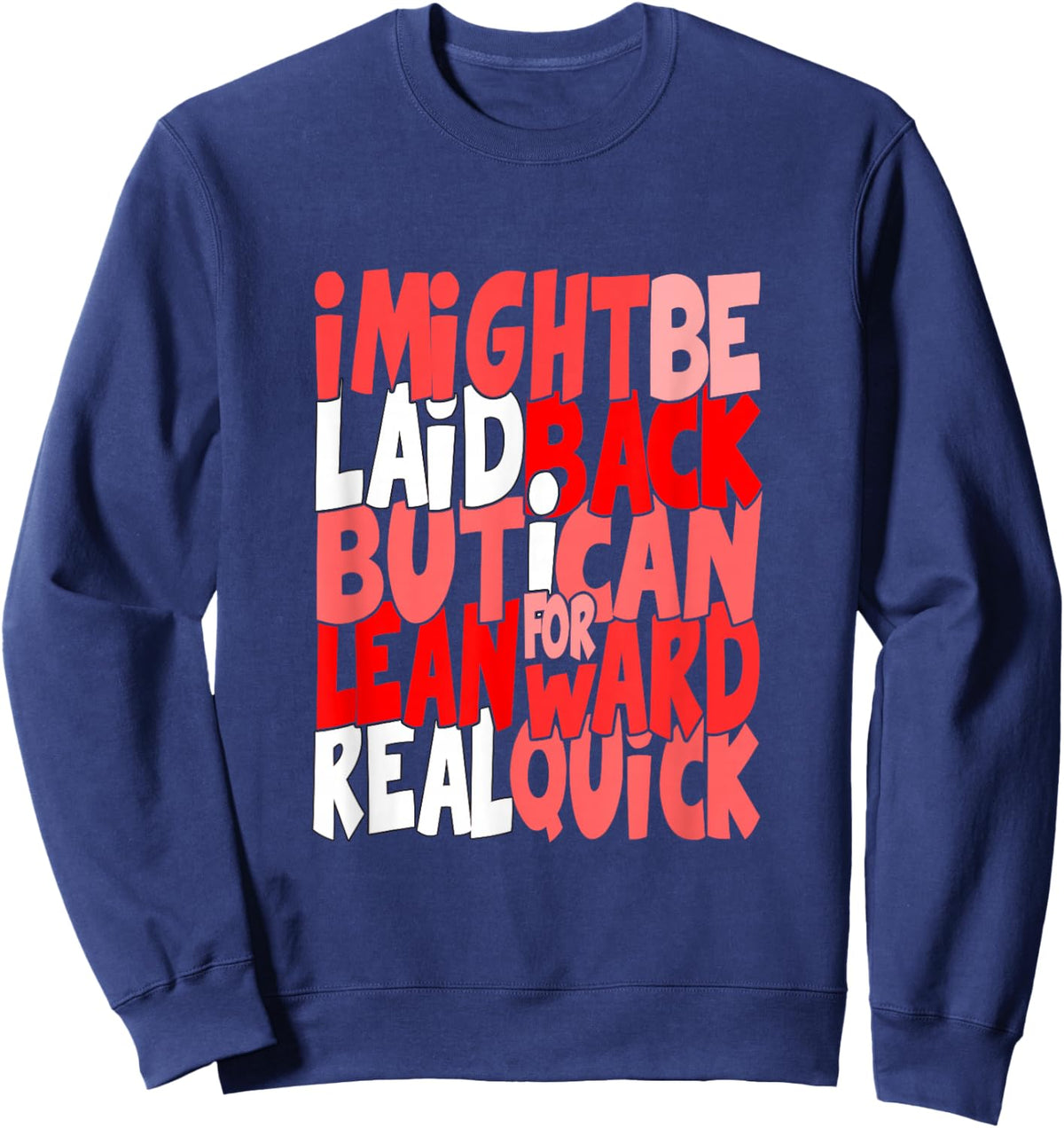 Red Color Real Quick Red Graphic Sweatshirt - Sweatshirt | Navy