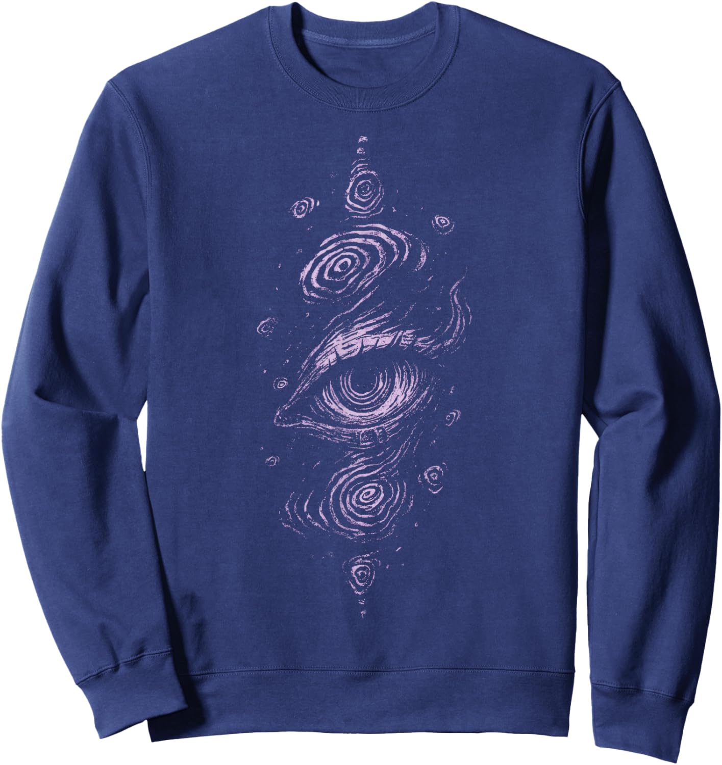 Eyes Purple Pastel Goth Grunge Alt Y2K Emo Weird Aesthetic Sweatshirt - Sweatshirt | Navy