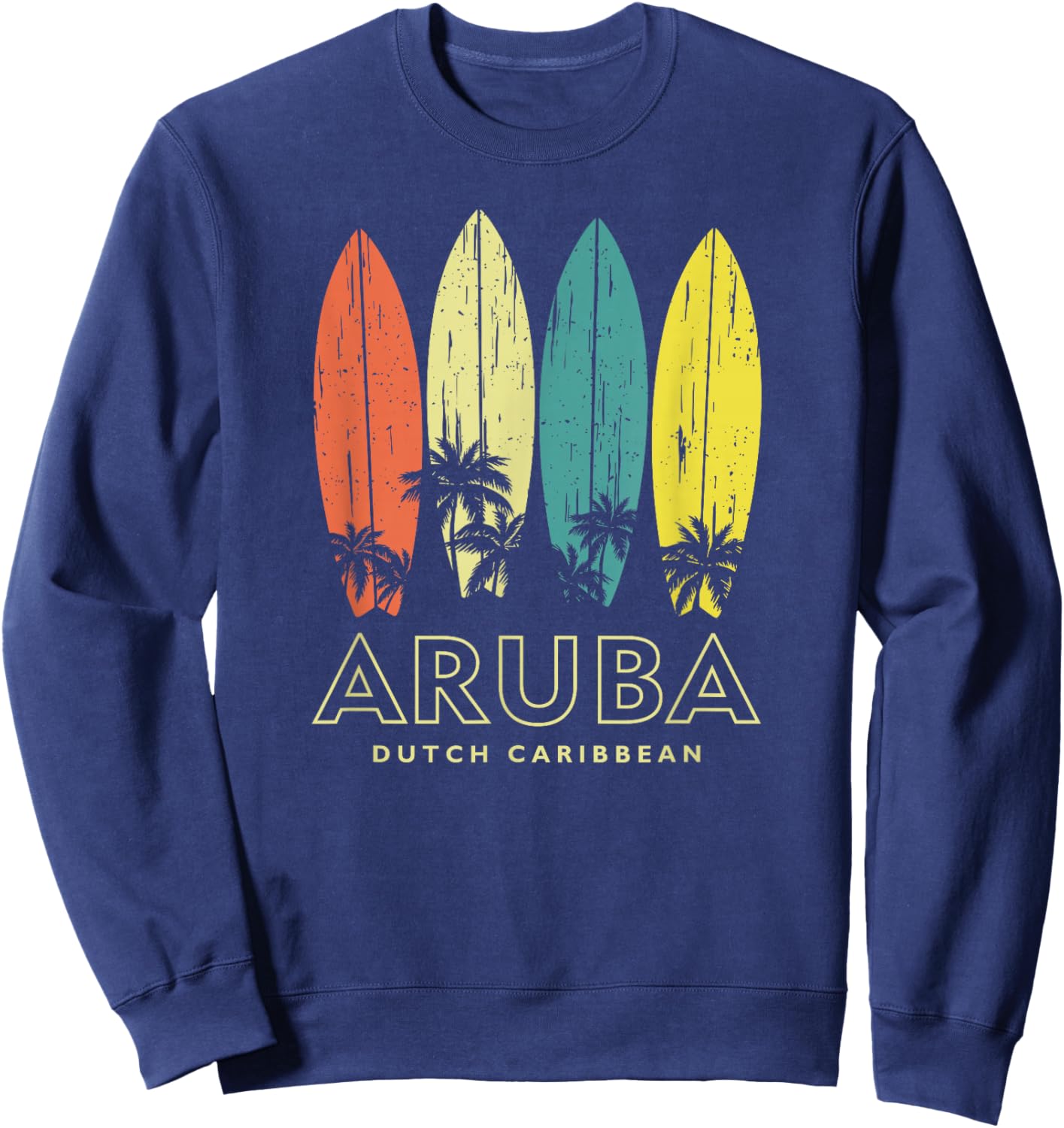 Vintage Aruba Surfboards Girls Boys Souvenir Sweatshirt - Sweatshirt | Navy