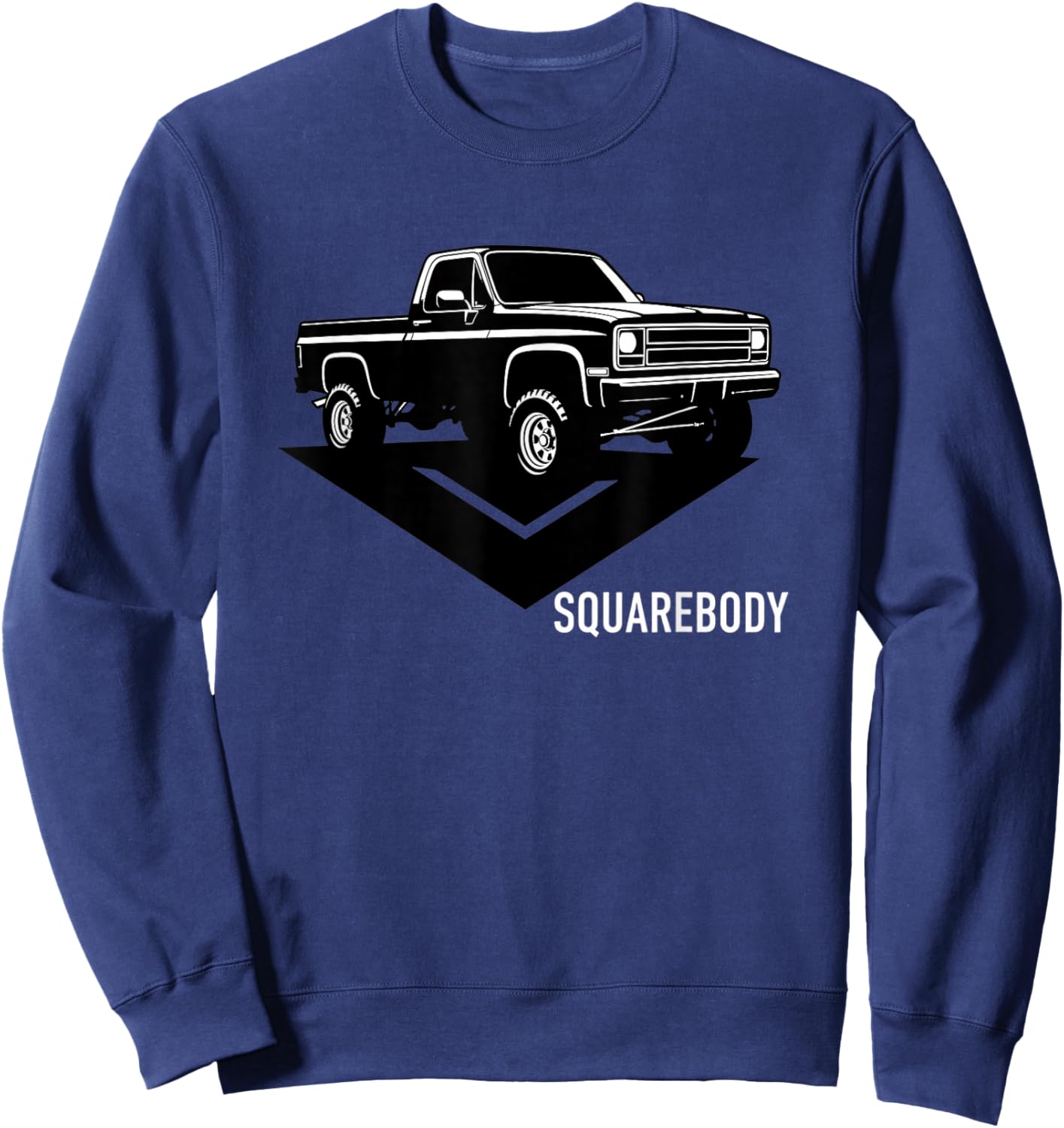 Squarebody Classic Pickup Truck Squarebody Vintage Truck Fan Sweatshirt - Sweatshirt | Navy
