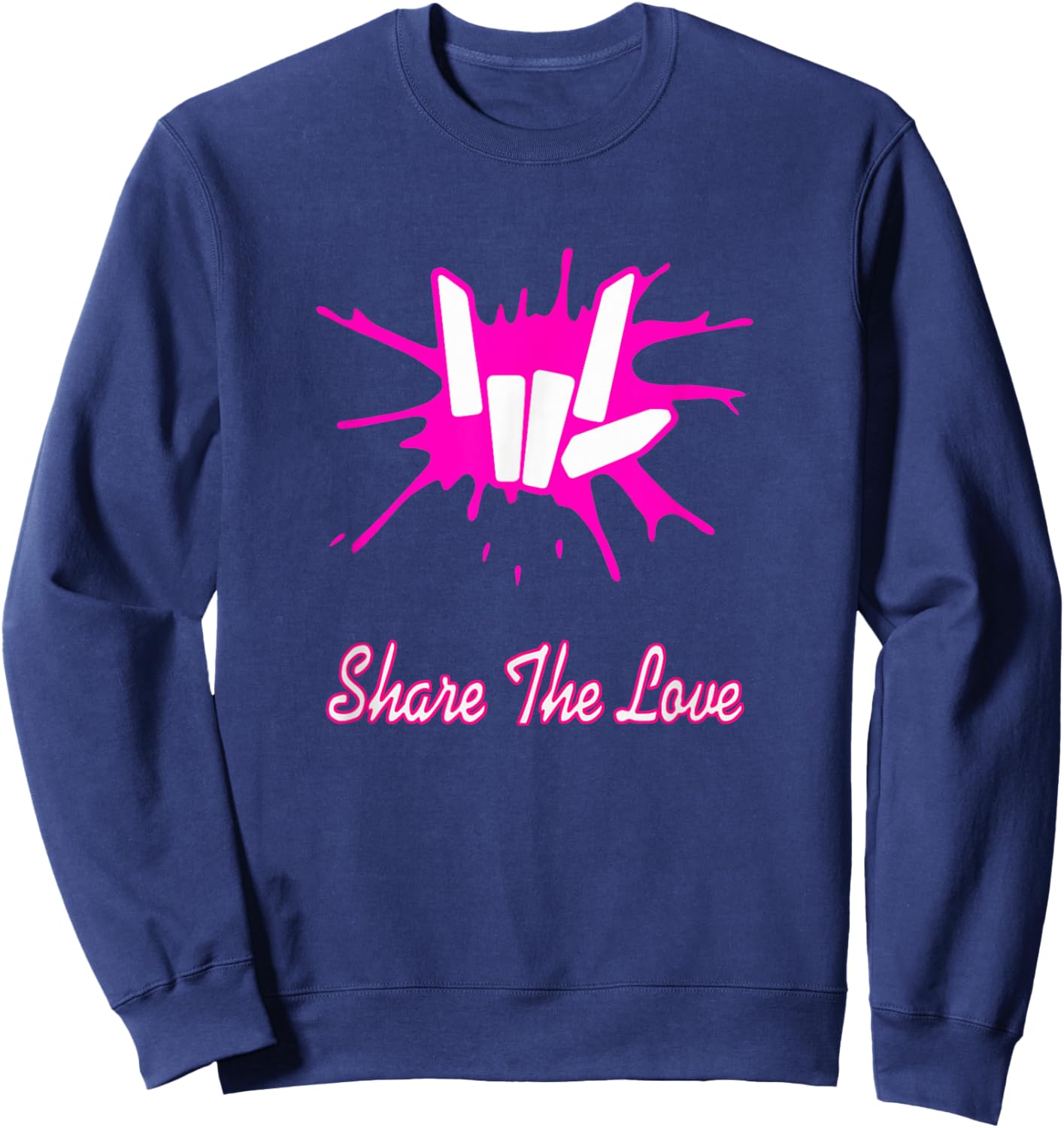 Sharer Share The Love Birthday Gifts for Kids and Youth Sweatshirt - Sweatshirt | Navy