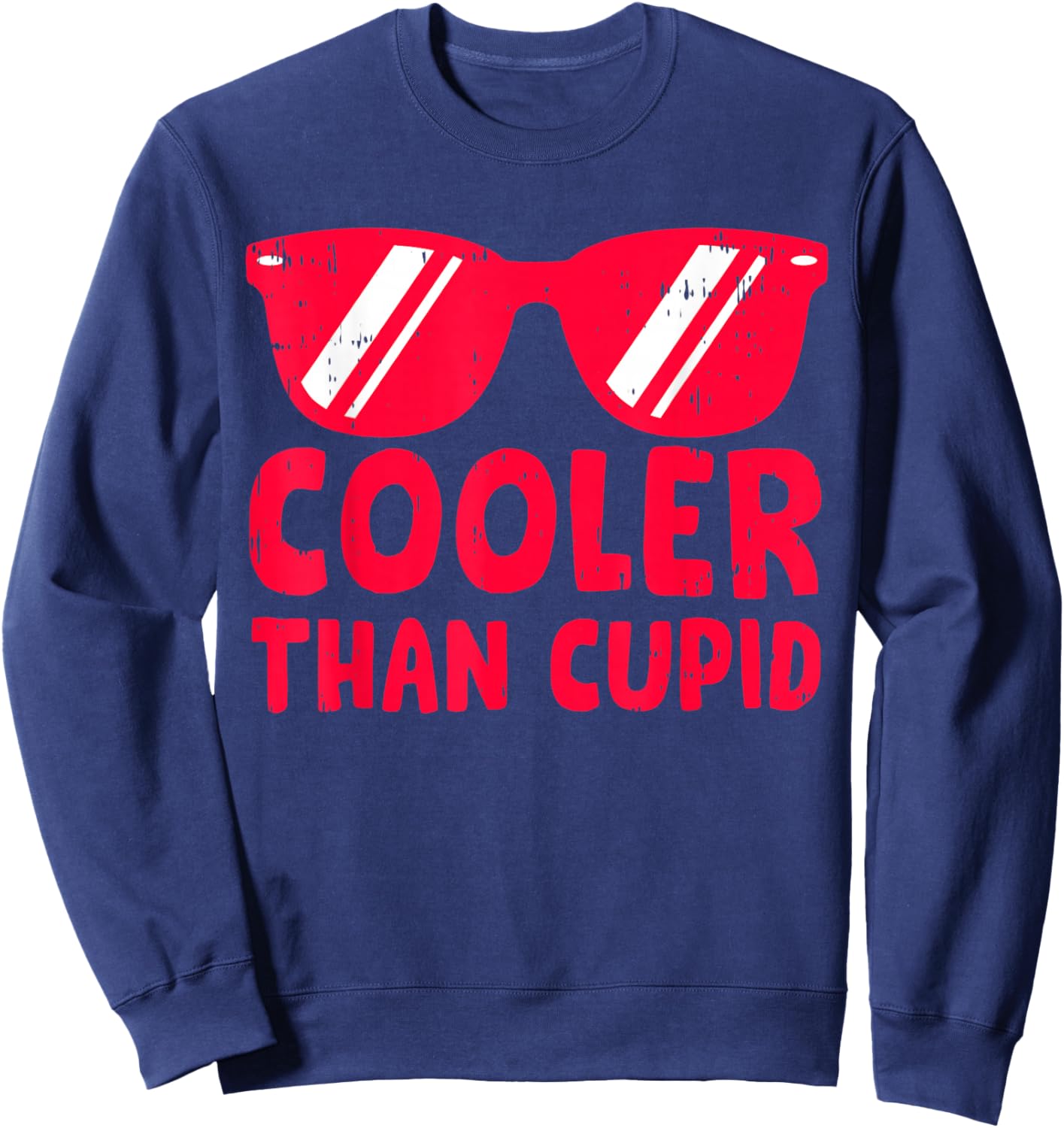 Cute Cooler Than Cupid Valentines Day for Teen Boys Girl Kid Sweatshirt - Sweatshirt | Navy
