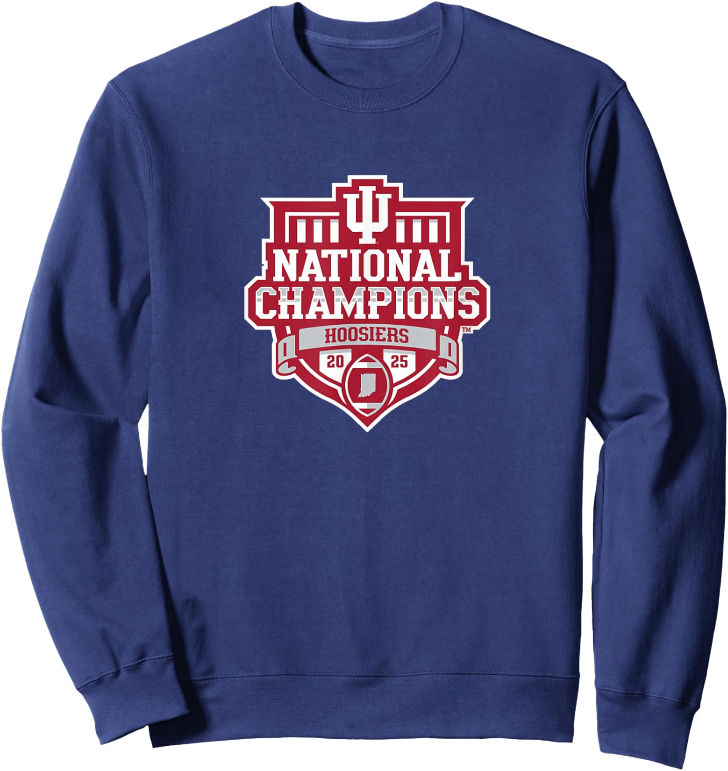 Indiana Hoosiers 2025-26 CFP National Champions (Black) Sweatshirt - Sweatshirt | Navy