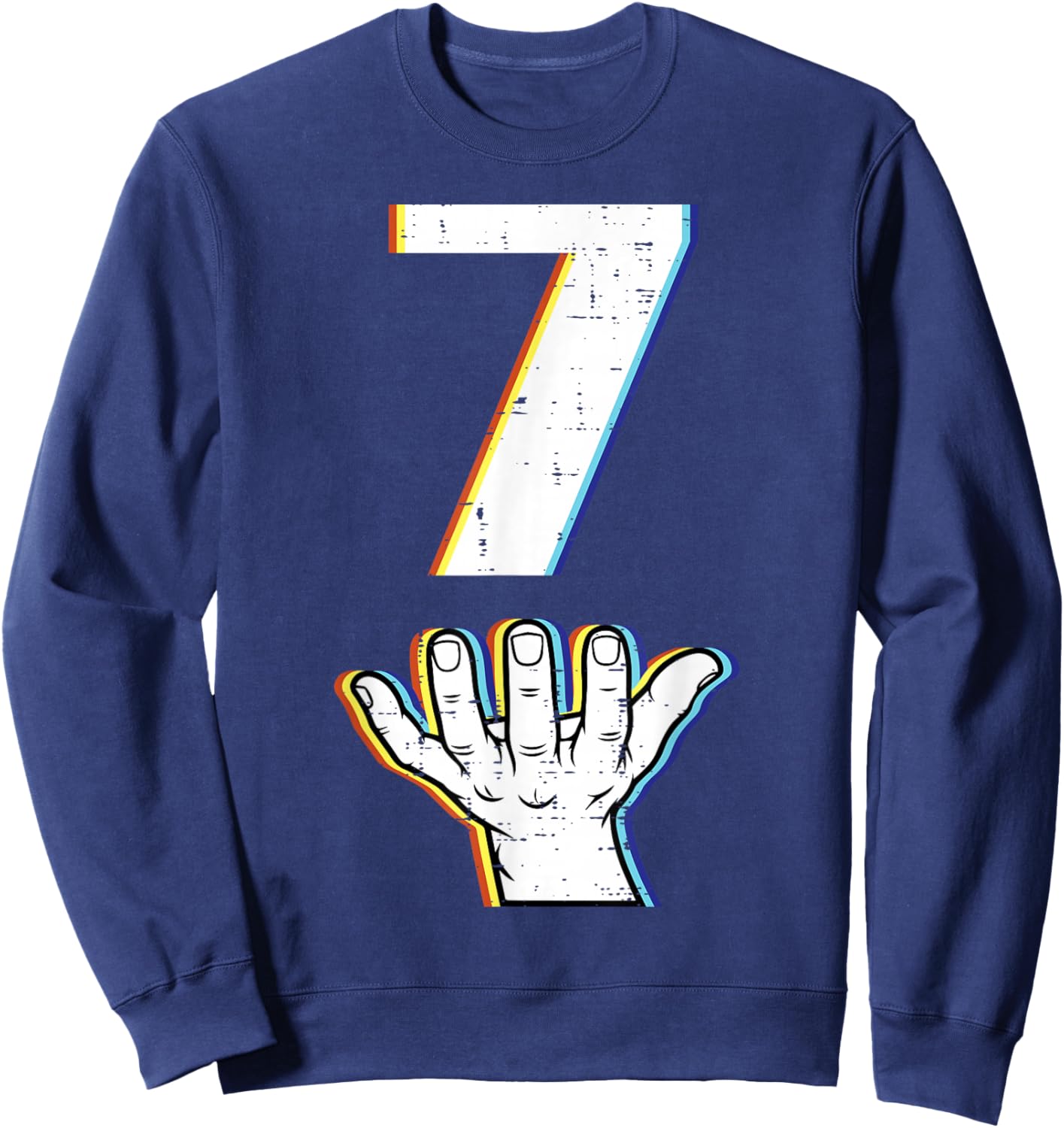 Number 7 Matching 67 Meme Halloween Costume Men Women Kids Sweatshirt - Sweatshirt | Navy