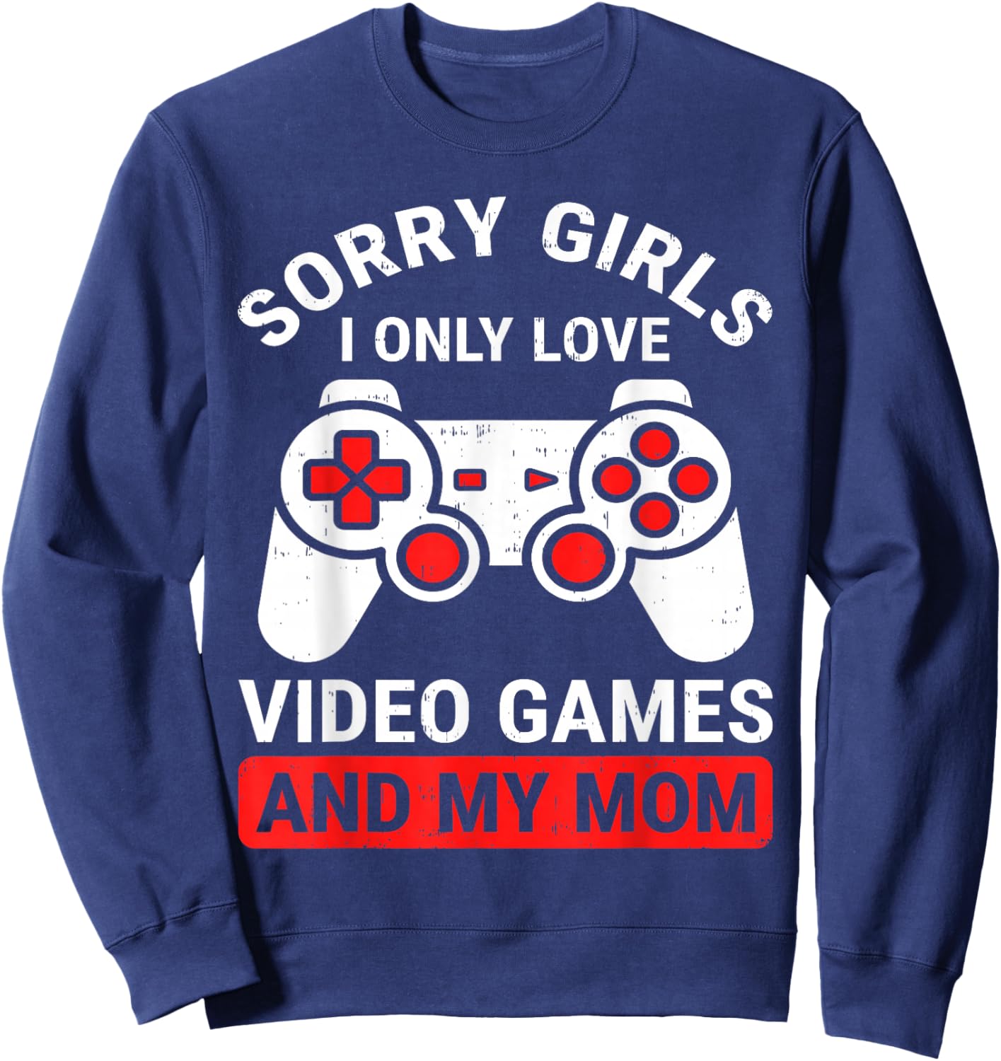Video Game Funny Gamer Valentines Day for Teens Boys Kids Sweatshirt - Sweatshirt | Navy