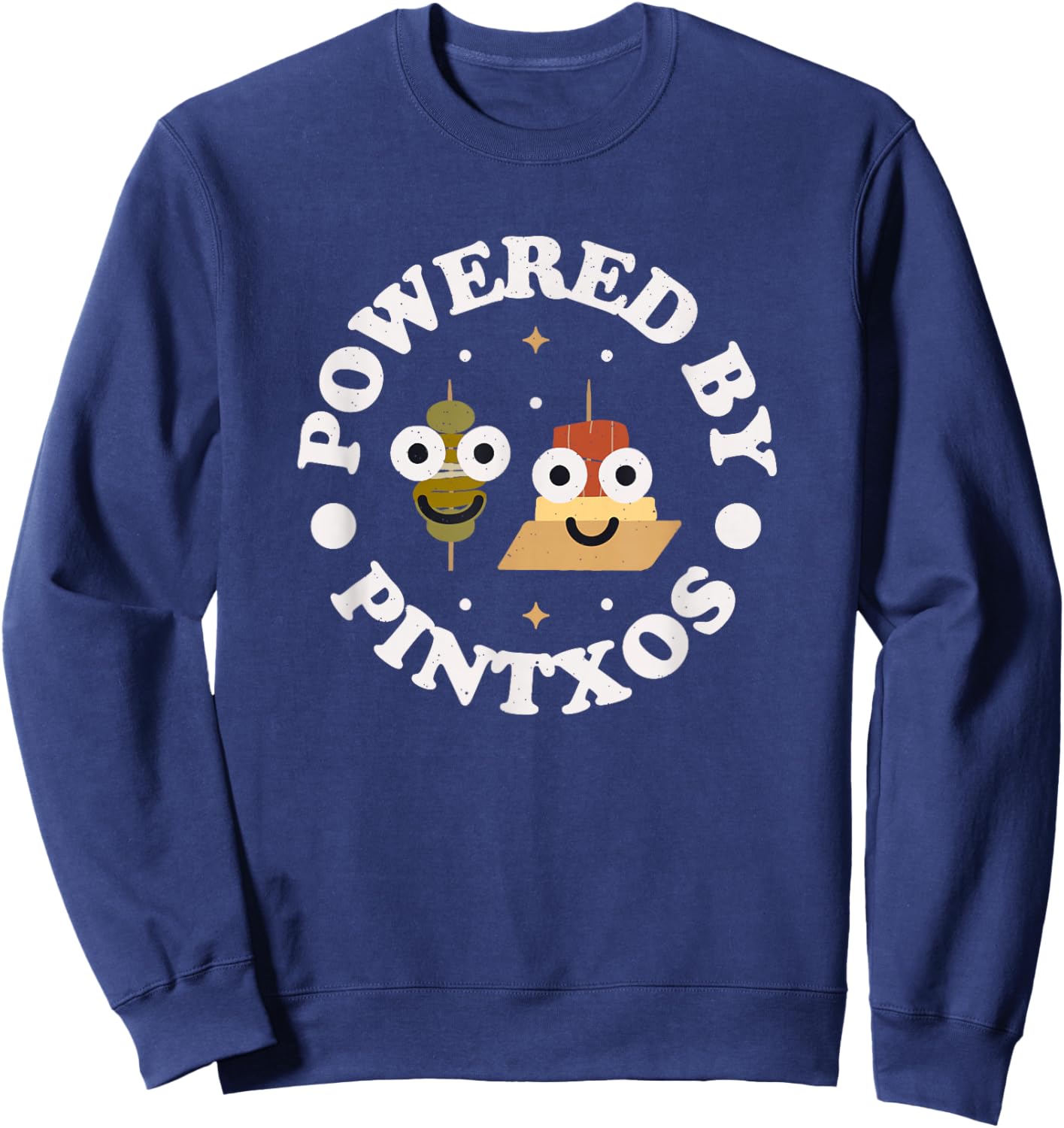 Powered by Pintxos - Spanish Basque Pintxos Sweatshirt - Sweatshirt | Navy