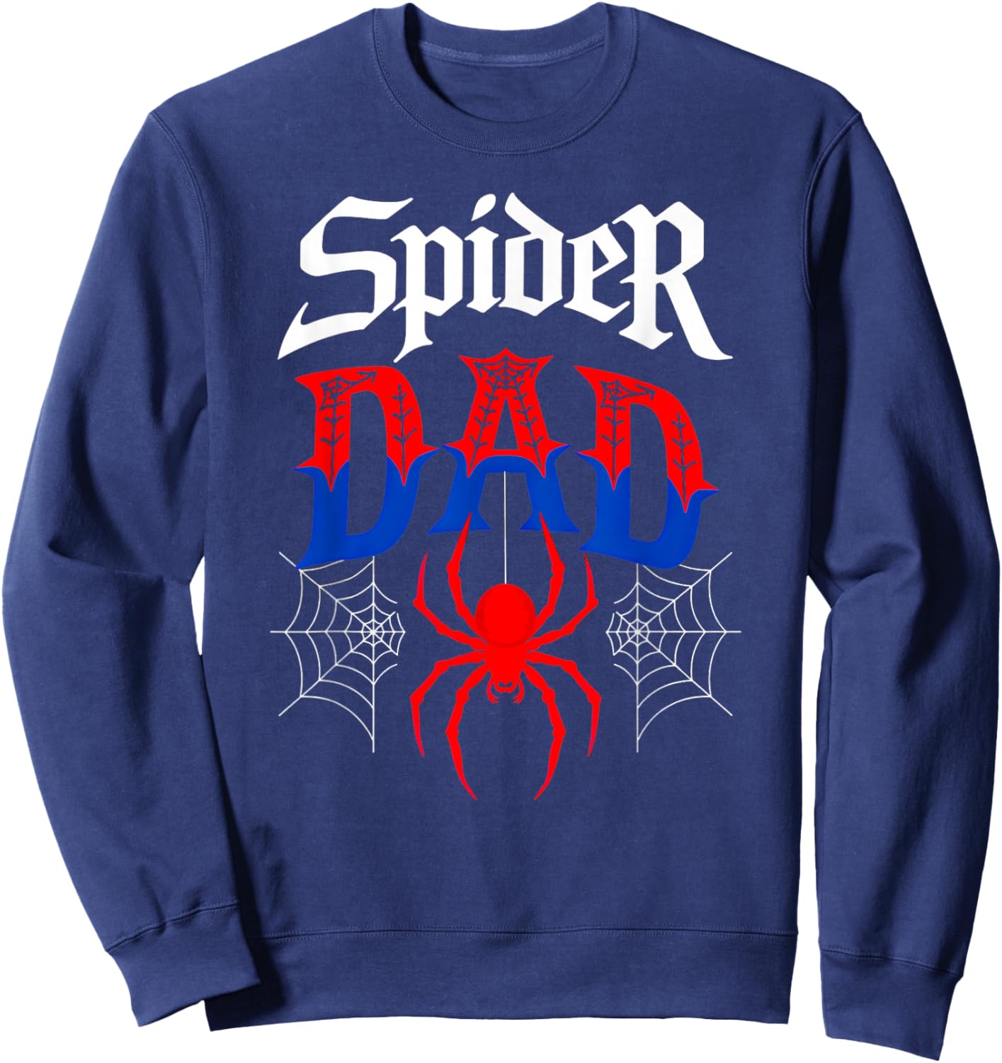 Matching Family Birthday Spider Web Dad of The Birthday Boy Sweatshirt - Sweatshirt | Navy