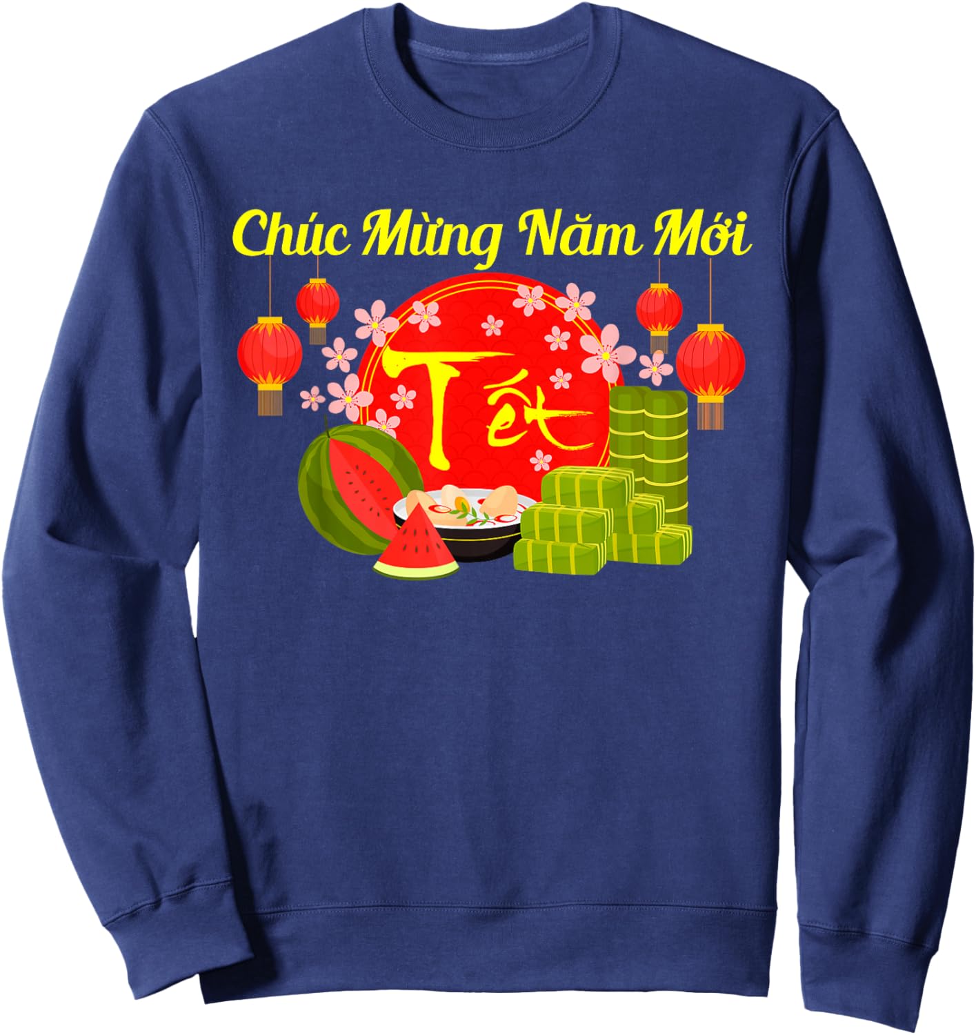 TET Viet Decoration Family Happy Vietnamese Lunar New Year Sweatshirt - Sweatshirt | Navy
