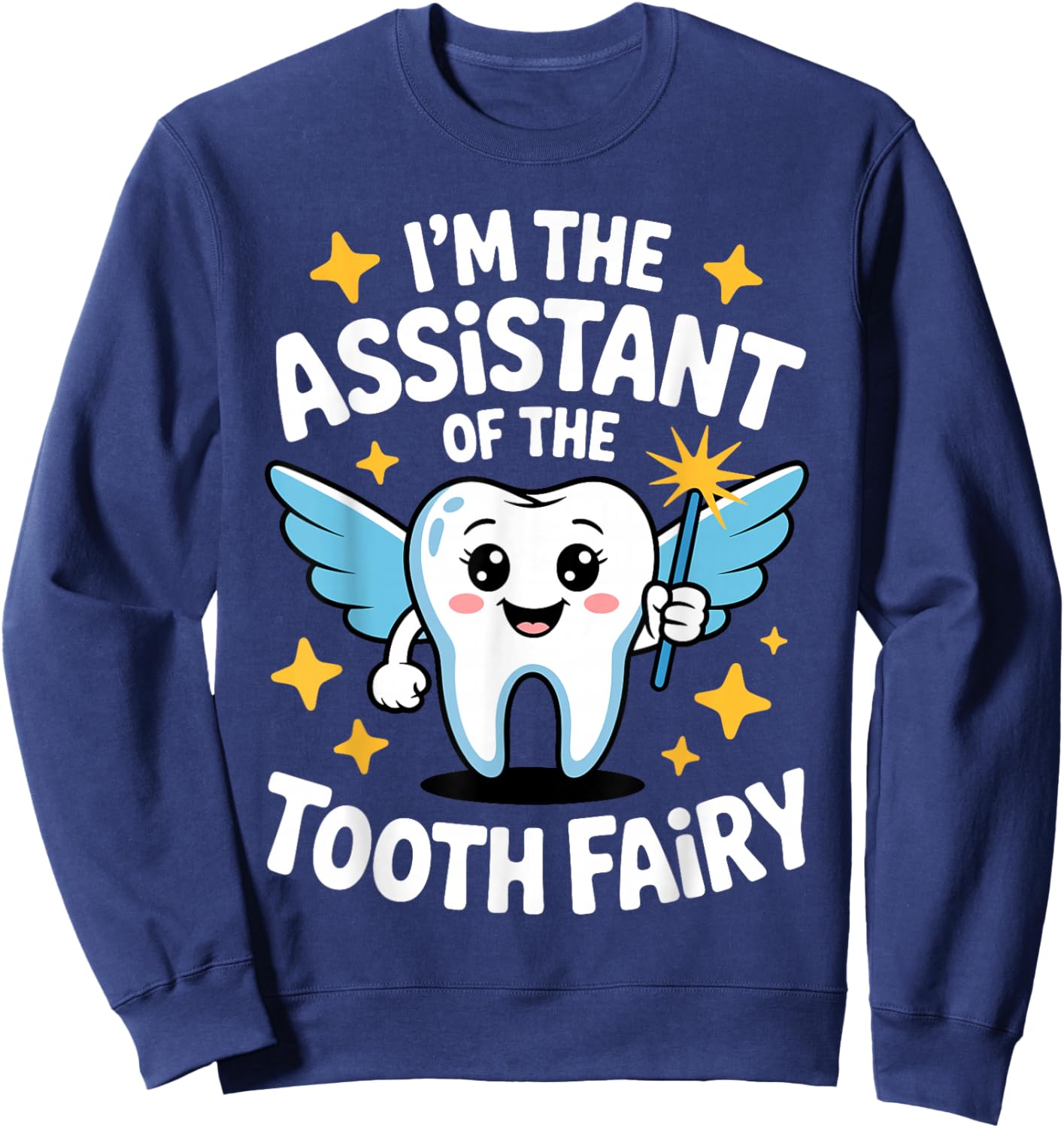 Tooth Fairy Art Girls Dentist Dental Toothfairy Sweatshirt - Sweatshirt | Navy
