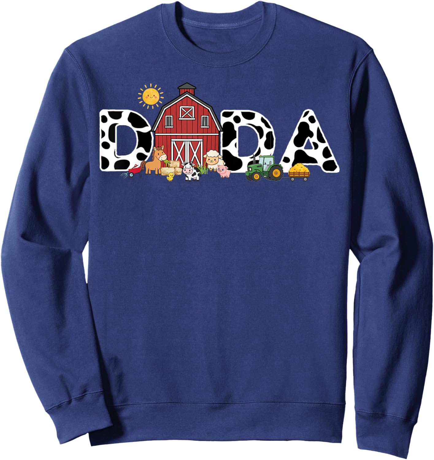 Birthday Farm Animal Dada Sweatshirt - Sweatshirt | Navy