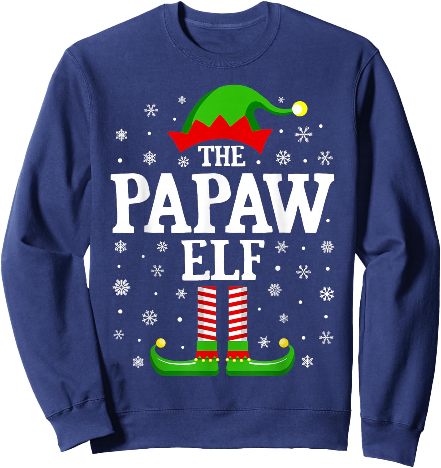 Papaw Elf Funny Christmas Family Matching Sweatshirt - Sweatshirt | Navy