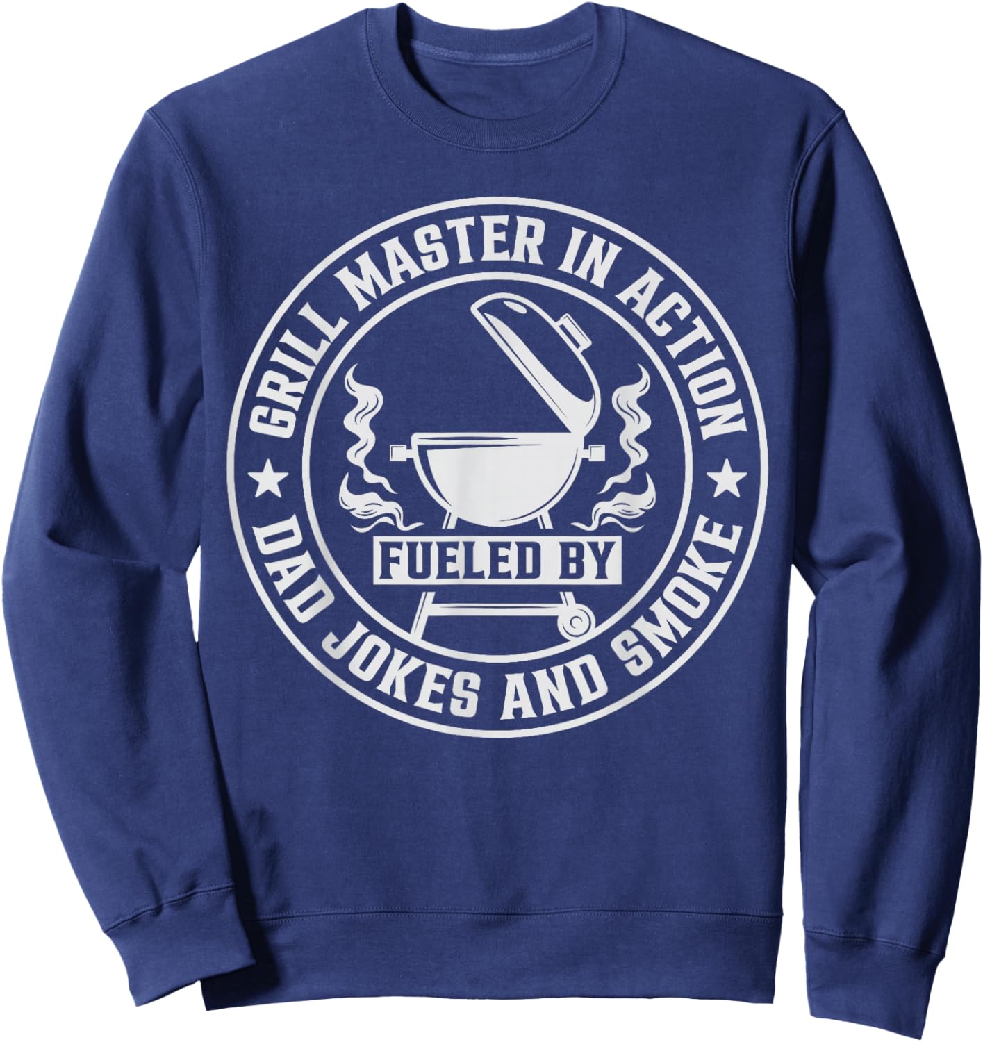 Barbecue Grill Love Dad Meat Smoker Funny BBQ Pit Master Men Sweatshirt - Sweatshirt | Navy