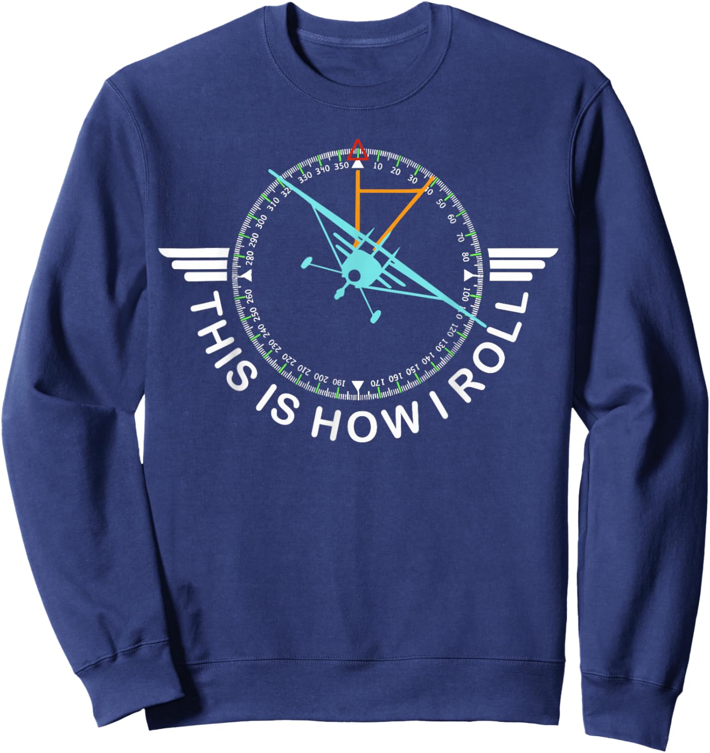 This is How We Roll Pilot Aviation Gifts Women Kids Sweatshirt - Sweatshirt | Navy