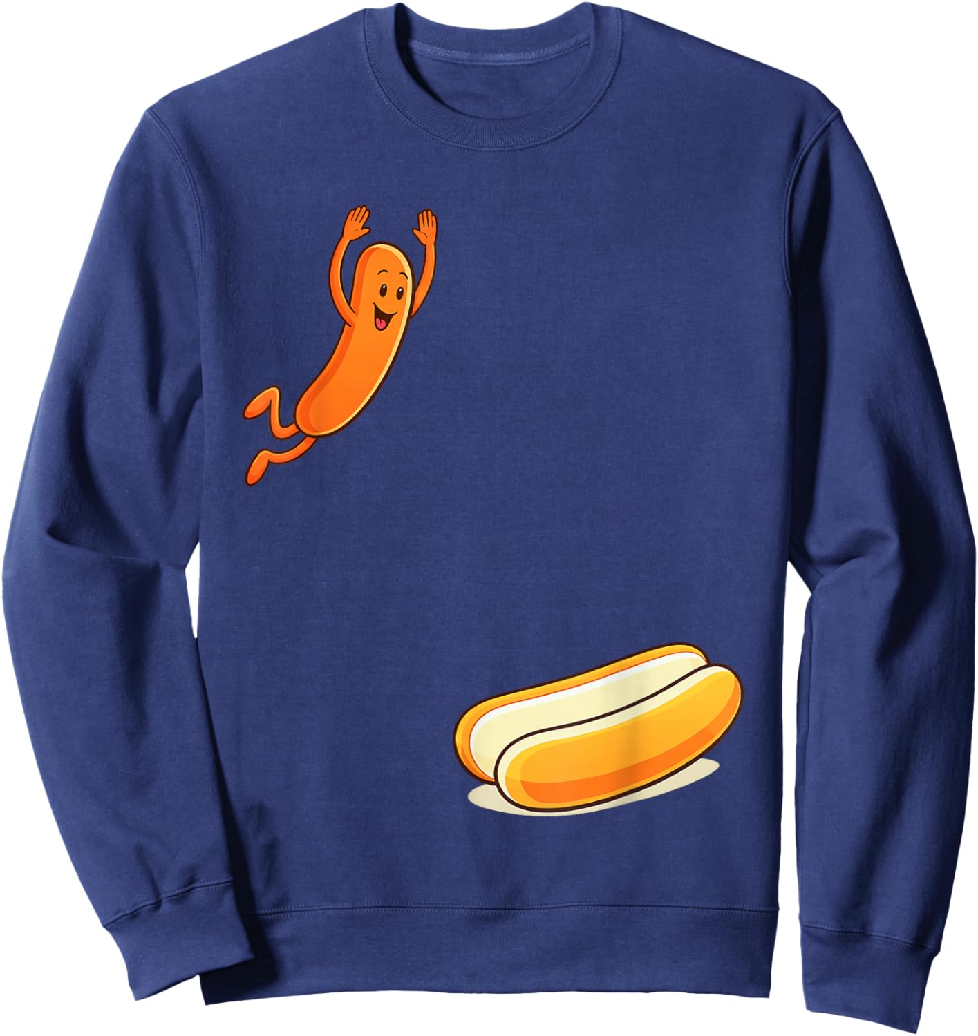 Retro Vintage Hotdog High Dive 4th of July Sweatshirt - Sweatshirt | Navy