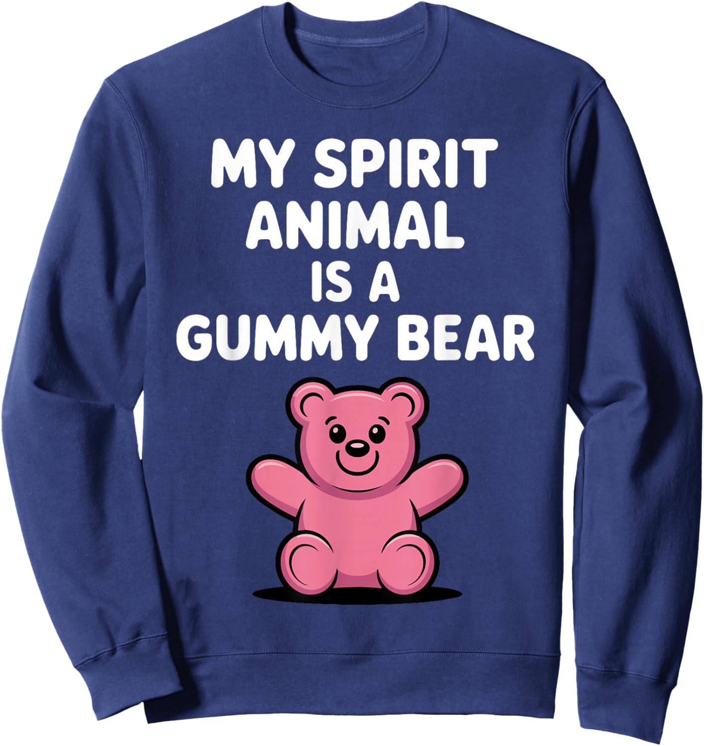 Funny Gummy Bear Art Women Kids Gummy Bear Lover Sweatshirt - Sweatshirt | Navy