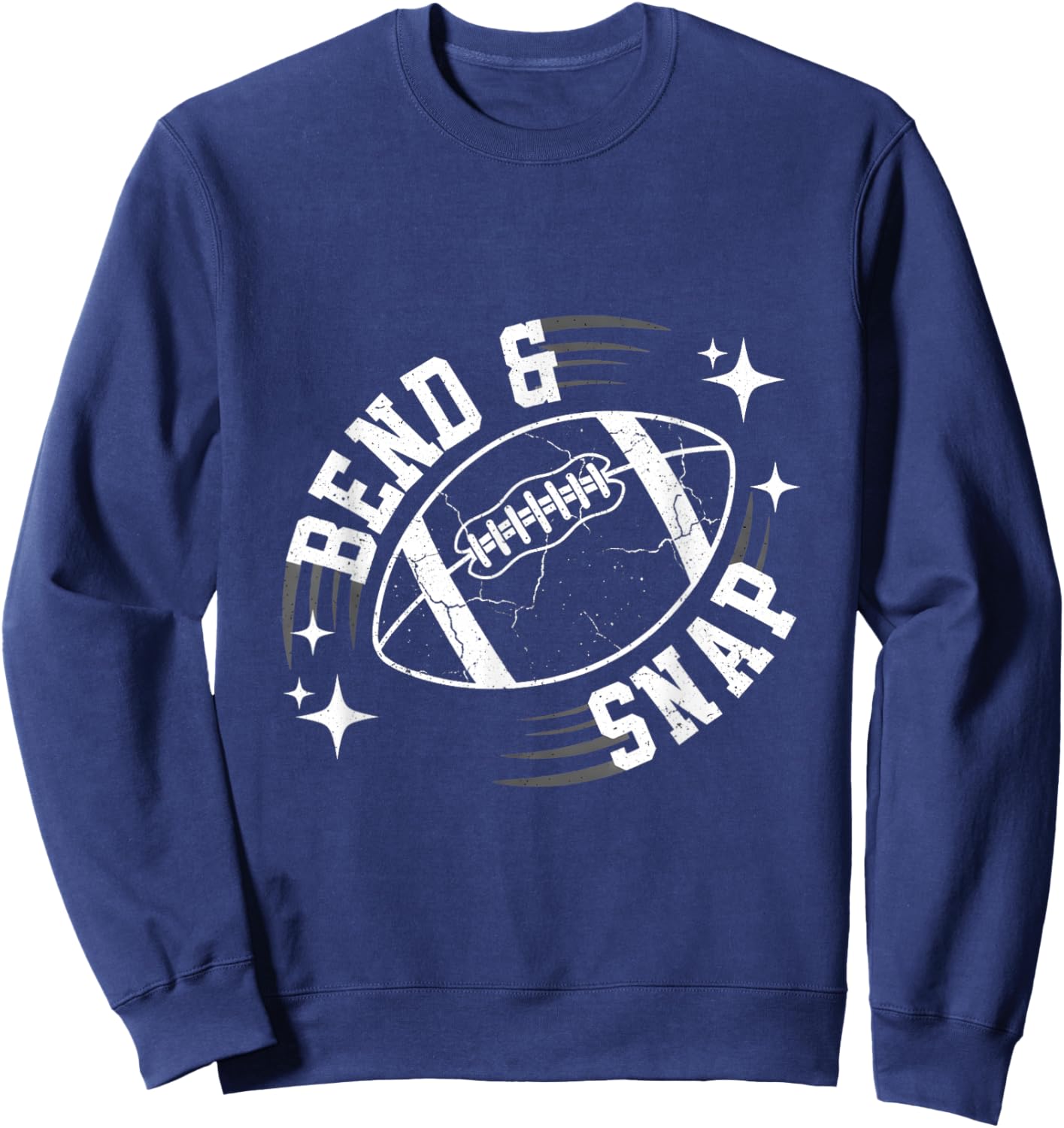 Funny Touchdown Season Cute Bend and Snap Football Sweatshirt - Sweatshirt | Navy