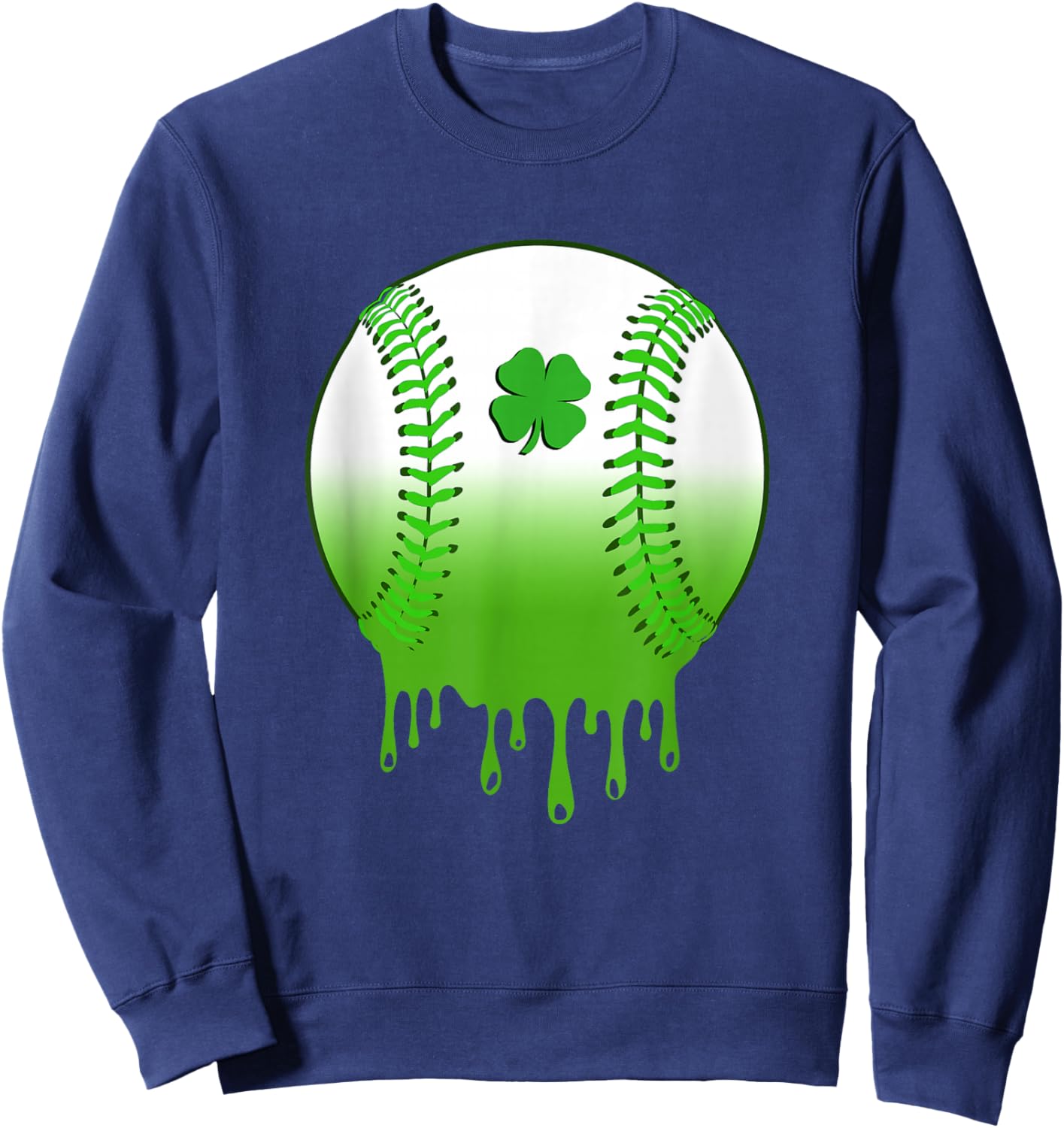 St Patricks Day Shamrock Baseball Irish Boys Kids Men Sweatshirt - Sweatshirt | Navy