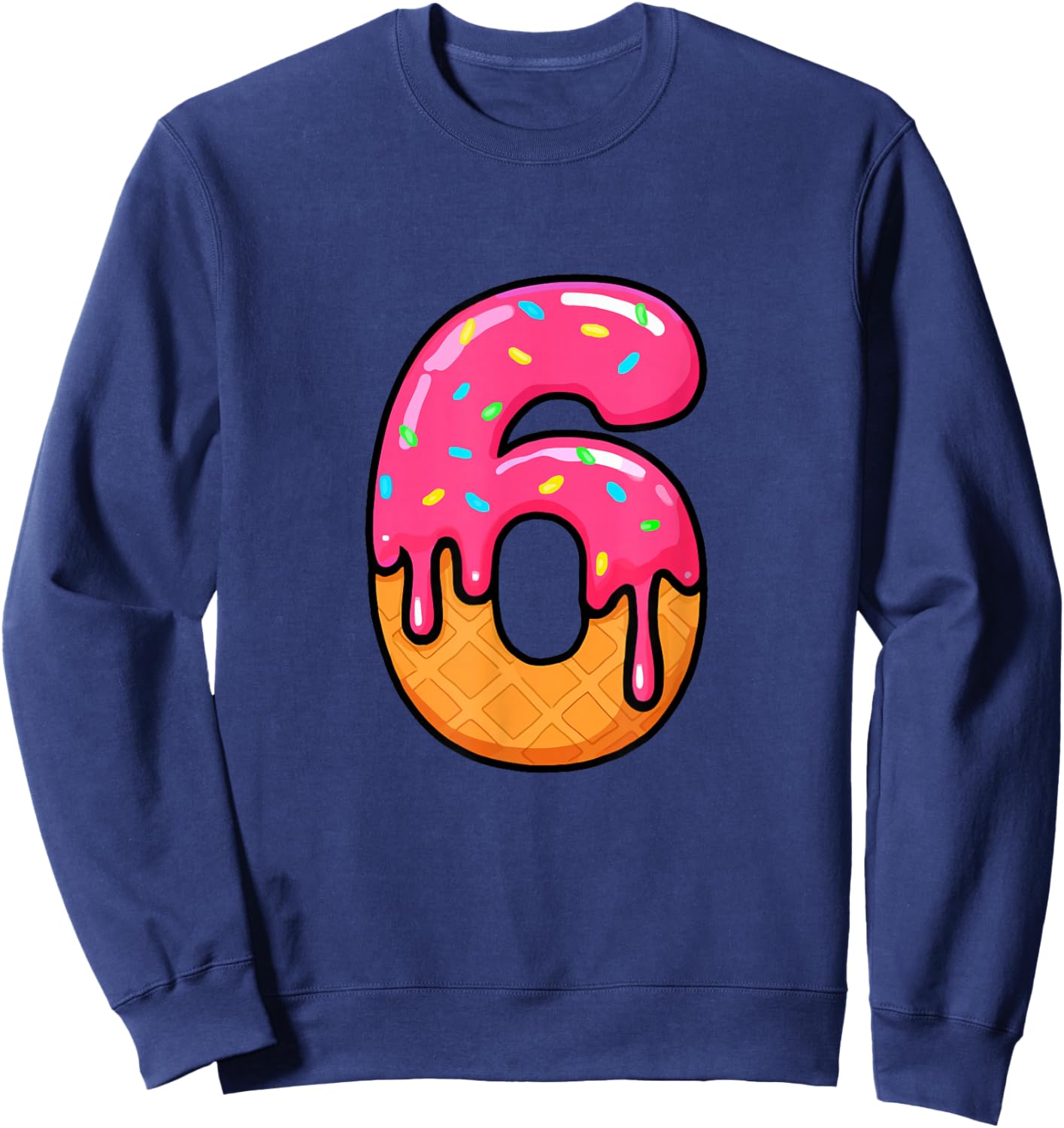 67 Ice Cream Drip Meme Funny 6 7 Halloween Costume Couple Sweatshirt - Sweatshirt | Navy