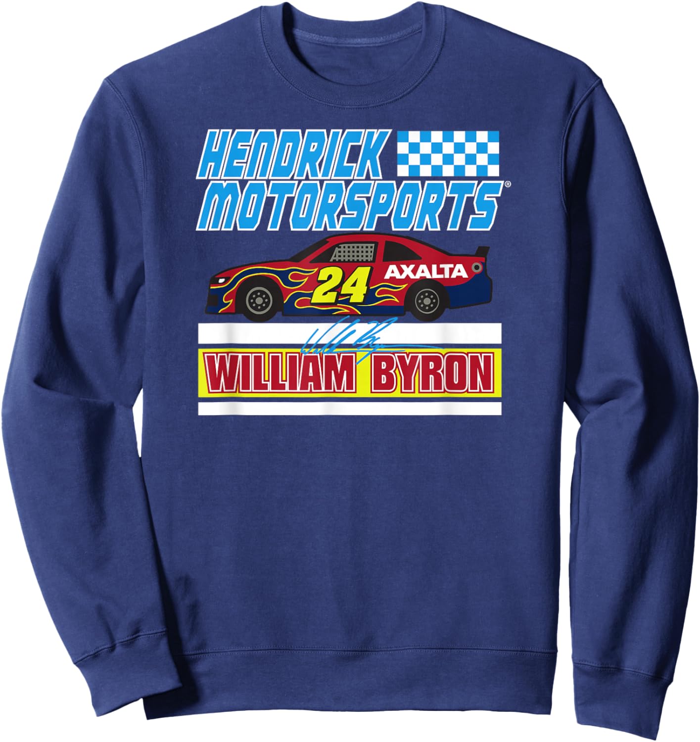 Hendrick Motorsports William Byron 24 Signature Navy Sweatshirt - Sweatshirt | Navy