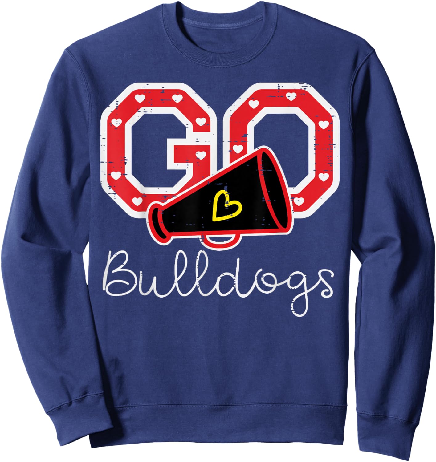 Go Bulldog Men Kids Boys Women Girls Youth Teen Sweatshirt - Sweatshirt | Navy