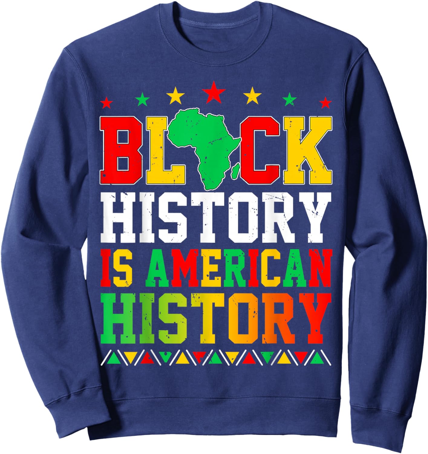 Black History is American History African Men Women Kids Sweatshirt - Sweatshirt | Navy