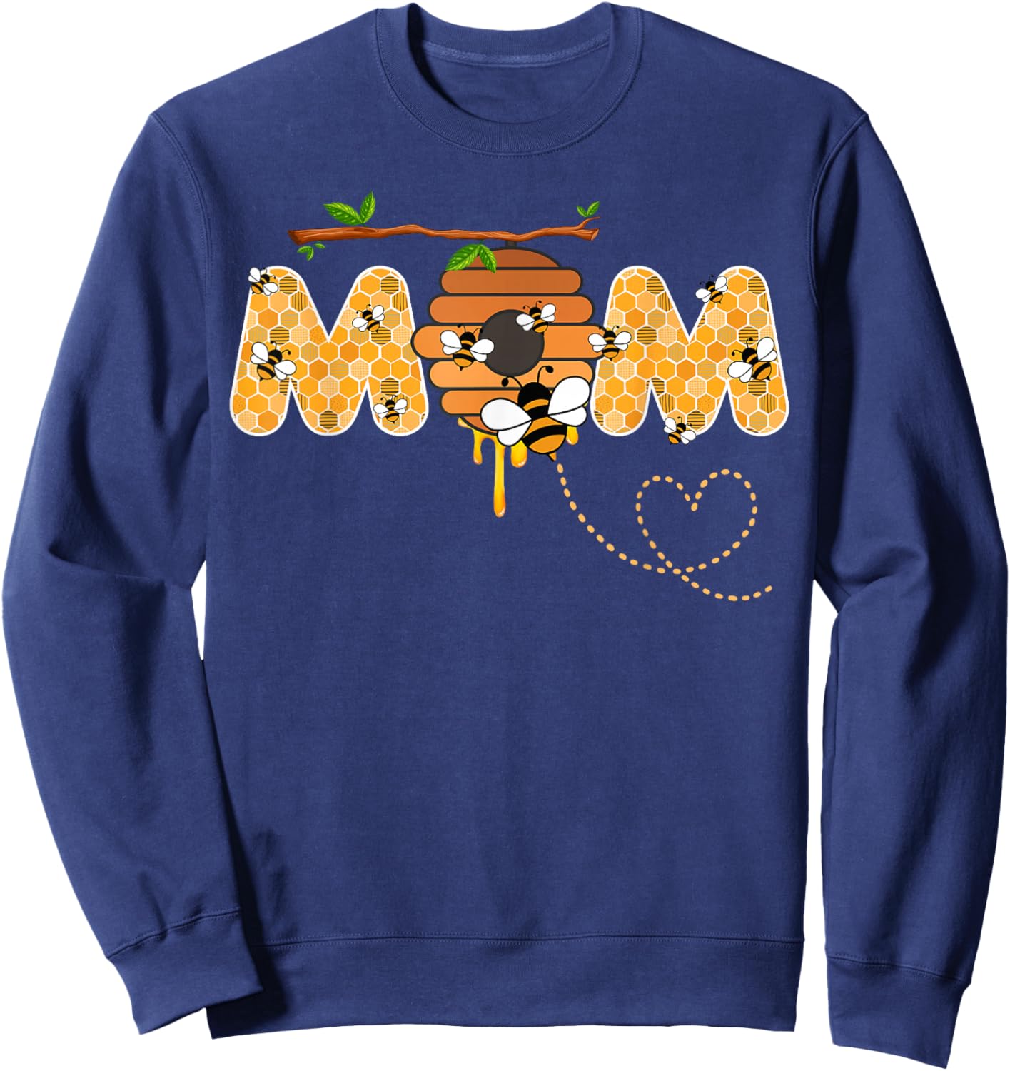 Mom Bee 1st Birthday Beekeeping Matching Family Sweatshirt - Sweatshirt | Navy