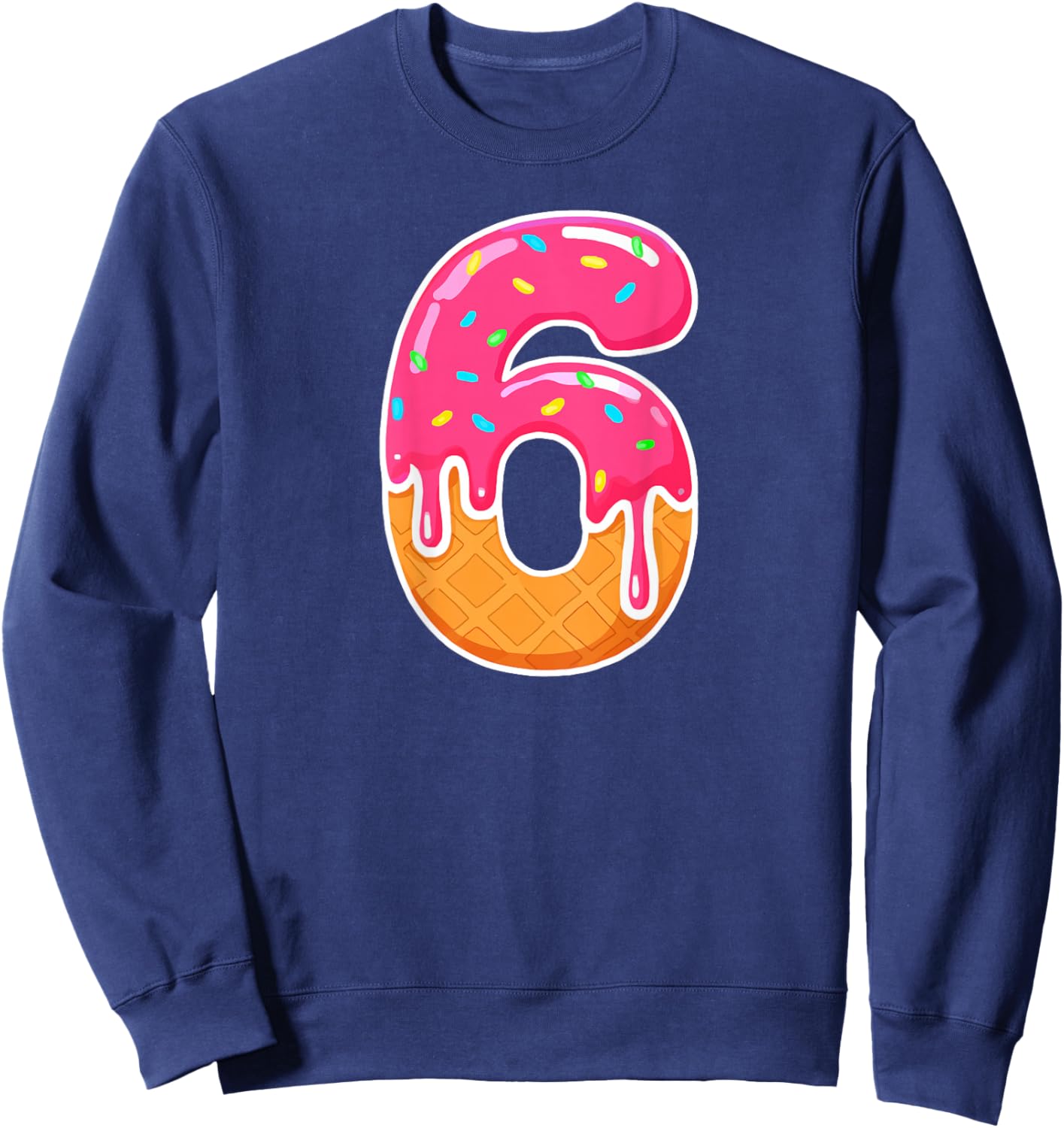 67 Ice Cream Drip Meme 6 7 Hallowee Costume Couple (On Back) Sweatshirt - Sweatshirt | Navy