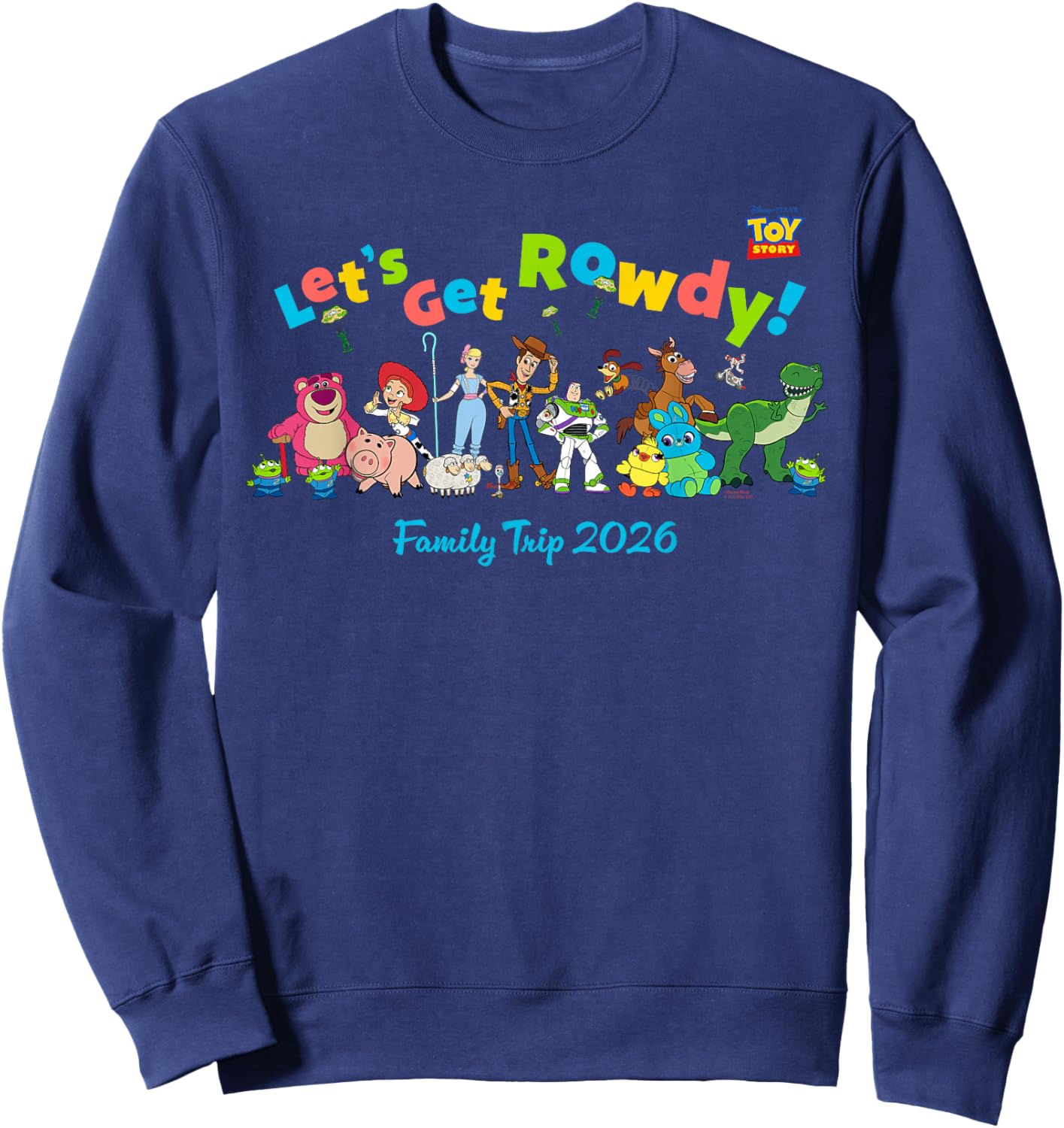 Disney and Pixar's Toy Story Rowdy Family Trip 2026 Vacation Sweatshirt - Sweatshirt | Navy