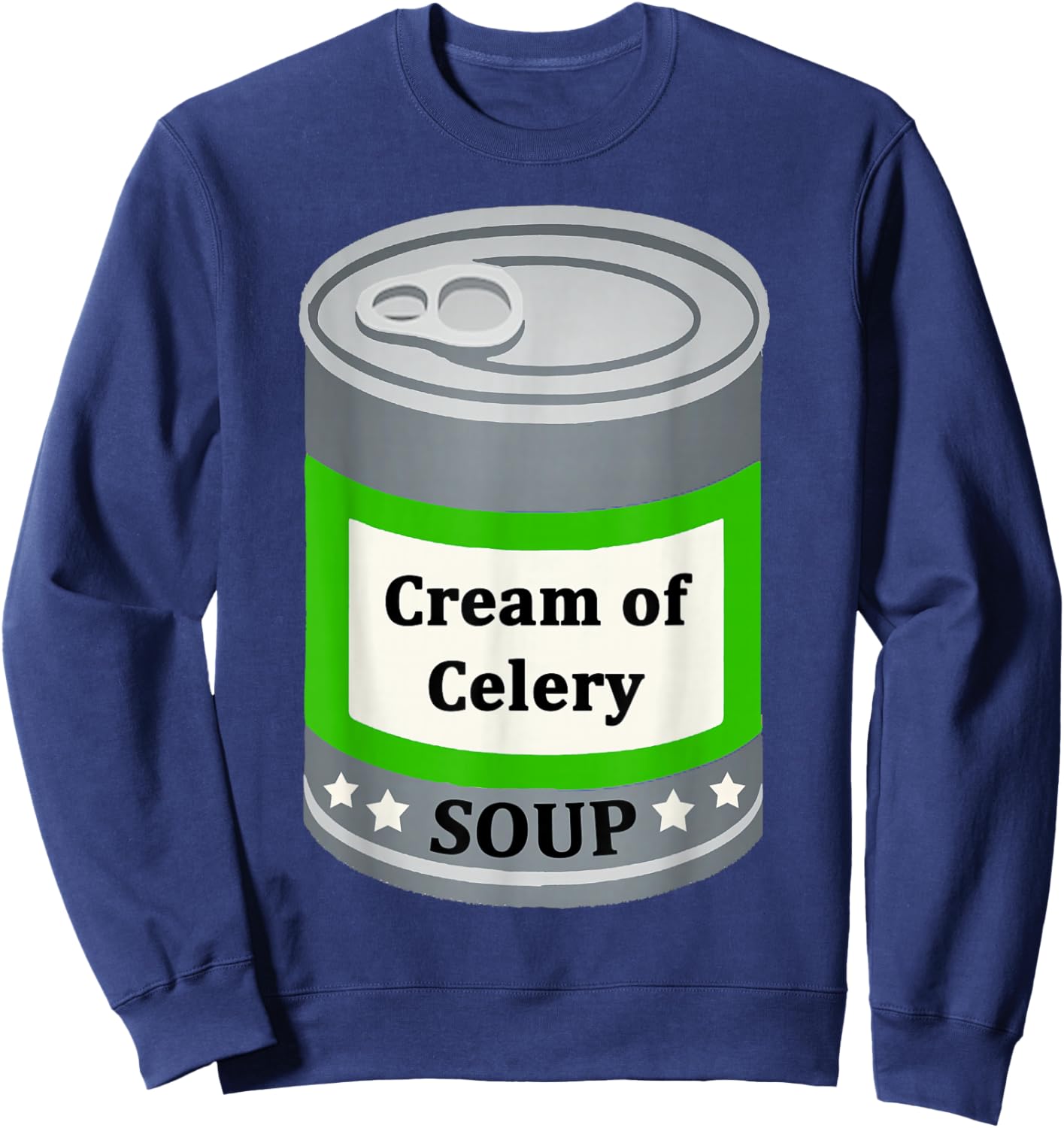 Cream of Celery Canned Soup Easy Lazy Fun Halloween Costume Sweatshirt - Sweatshirt | Navy