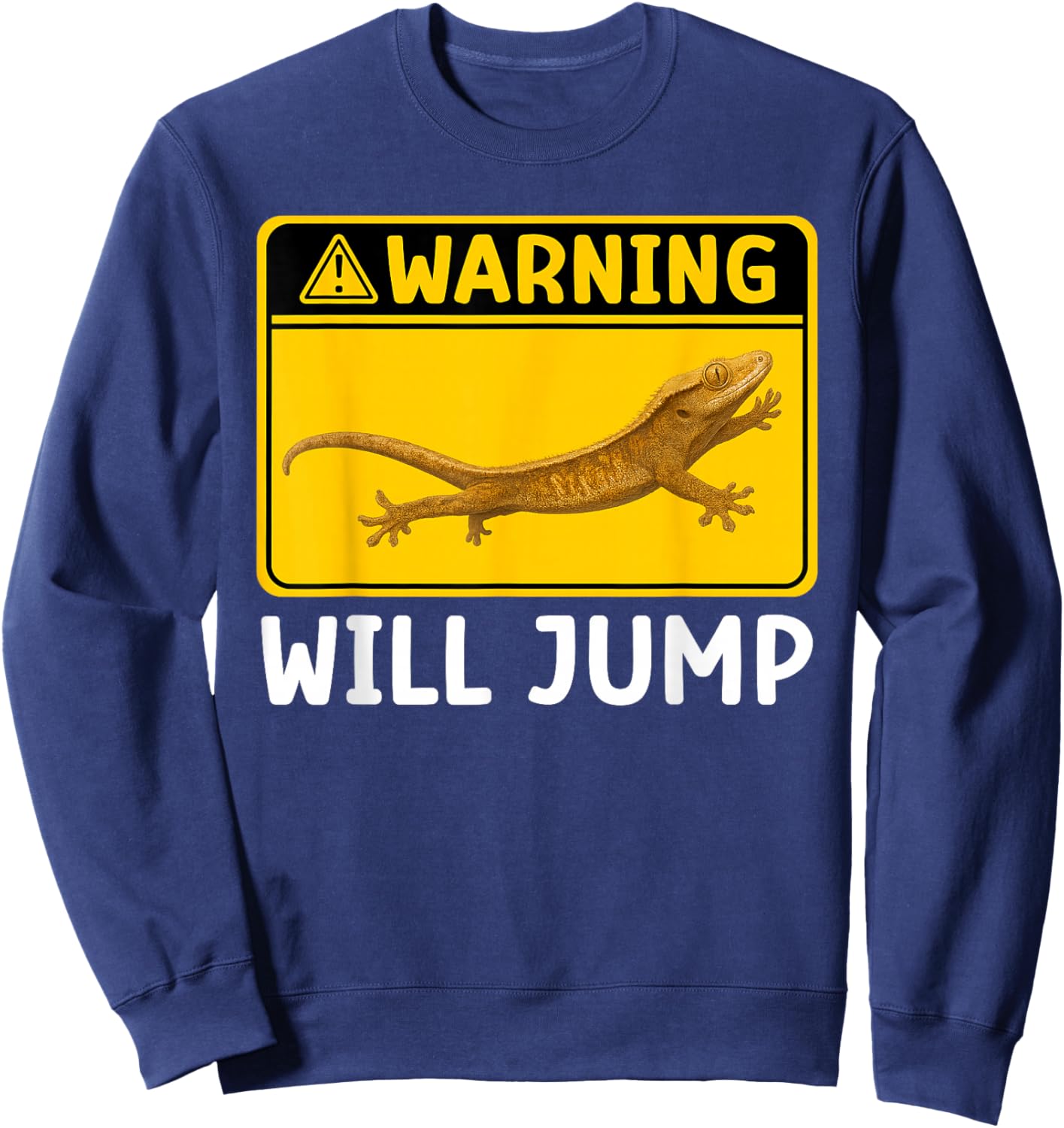 Will Jump Crested Gecko Owner Crestie Lover Sweatshirt - Sweatshirt | Navy