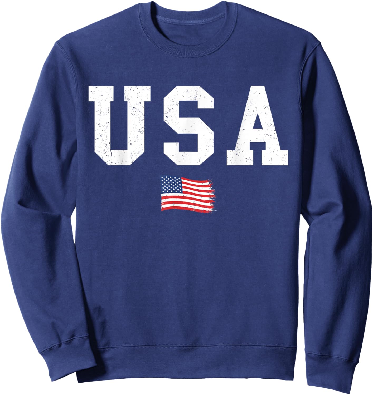 USA Flag Patriotic American Flag 4th of July Men USA Graphic Sweatshirt - Sweatshirt | Navy