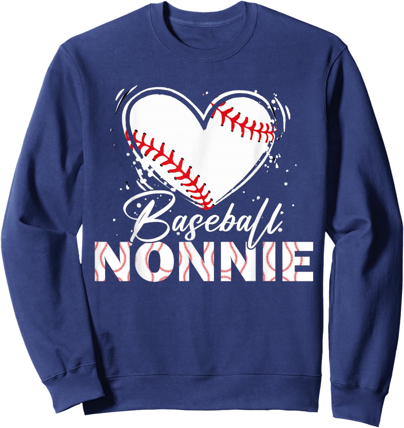 Baseball Nonnie Baseball Heart Sweatshirt - Sweatshirt | Navy