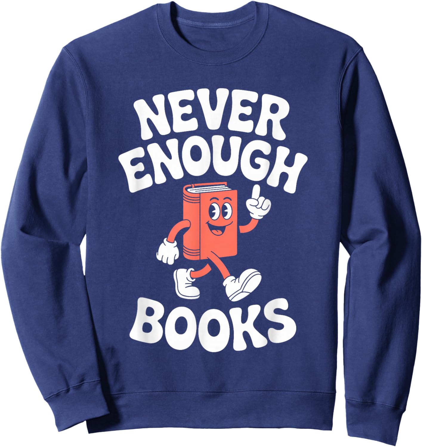 Funny Books or Book Reading Retro Sweatshirt - Sweatshirt | Navy