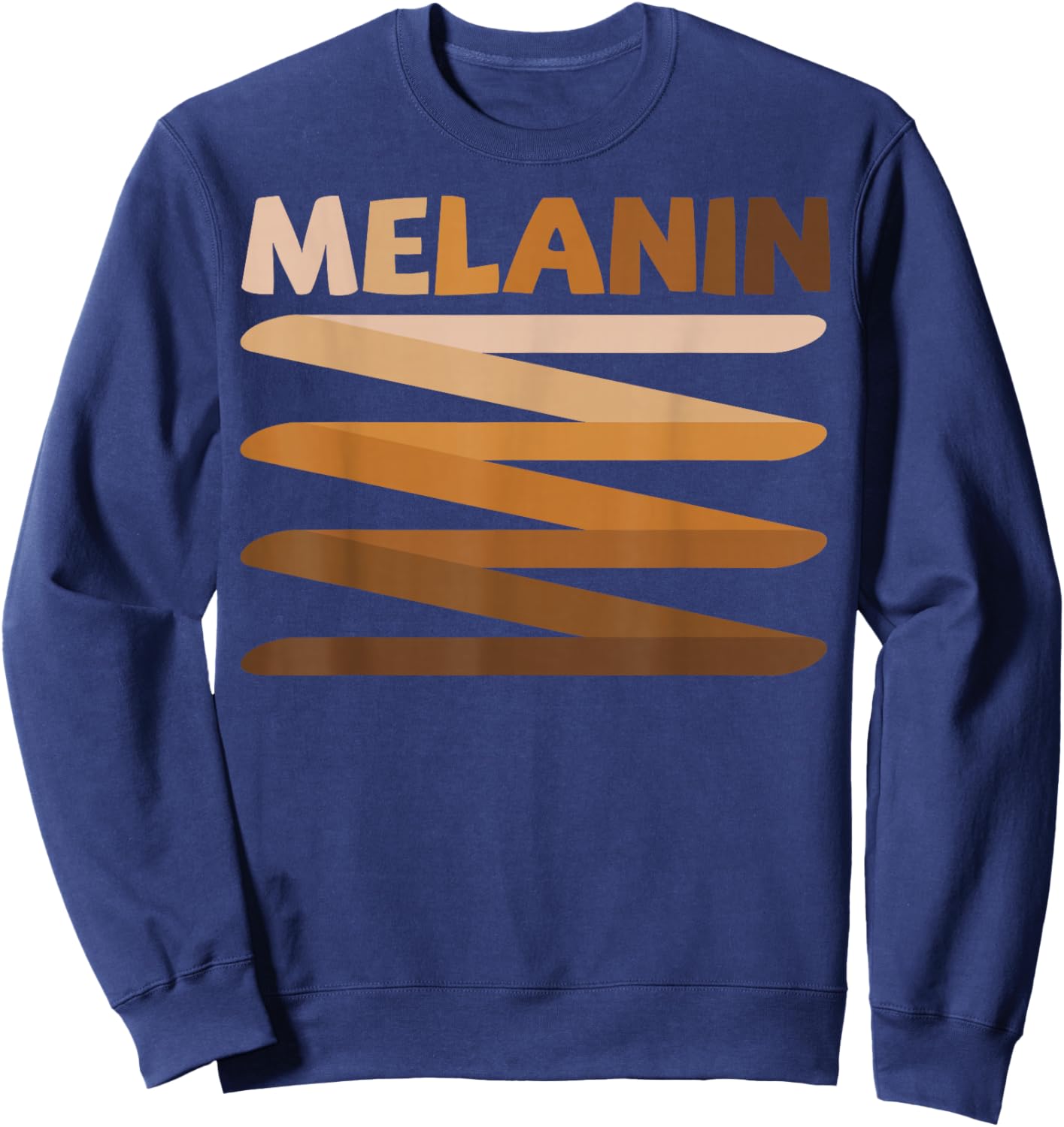 Melanin Black Queen King African American Man Women Girl Sweatshirt - Sweatshirt | Navy