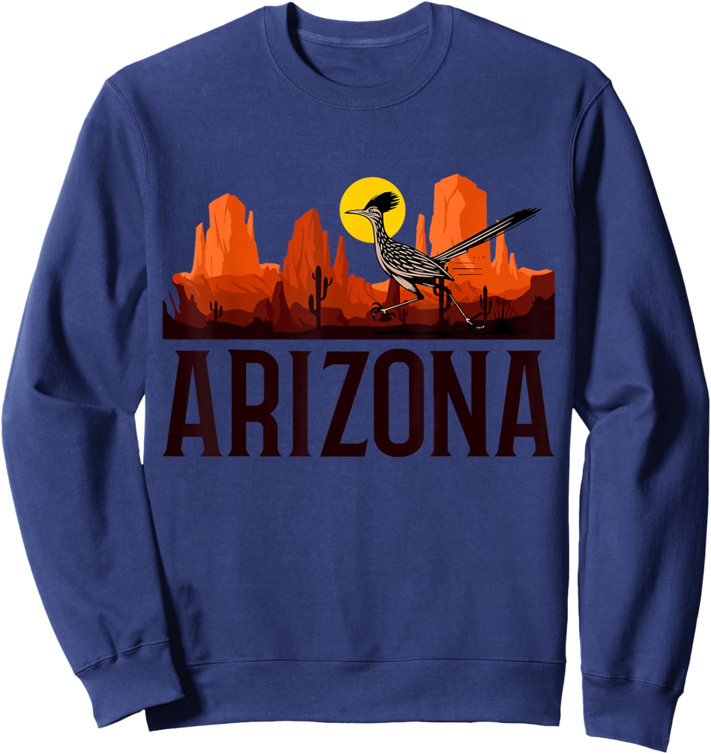 Arizona Roadrunner Bird Desert Vibes AZ Pride Sweatshirt - Sweatshirt | Navy