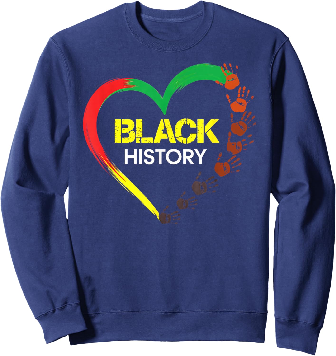 Black History Heart Black History Month Sweatshirt - Sweatshirt | Navy