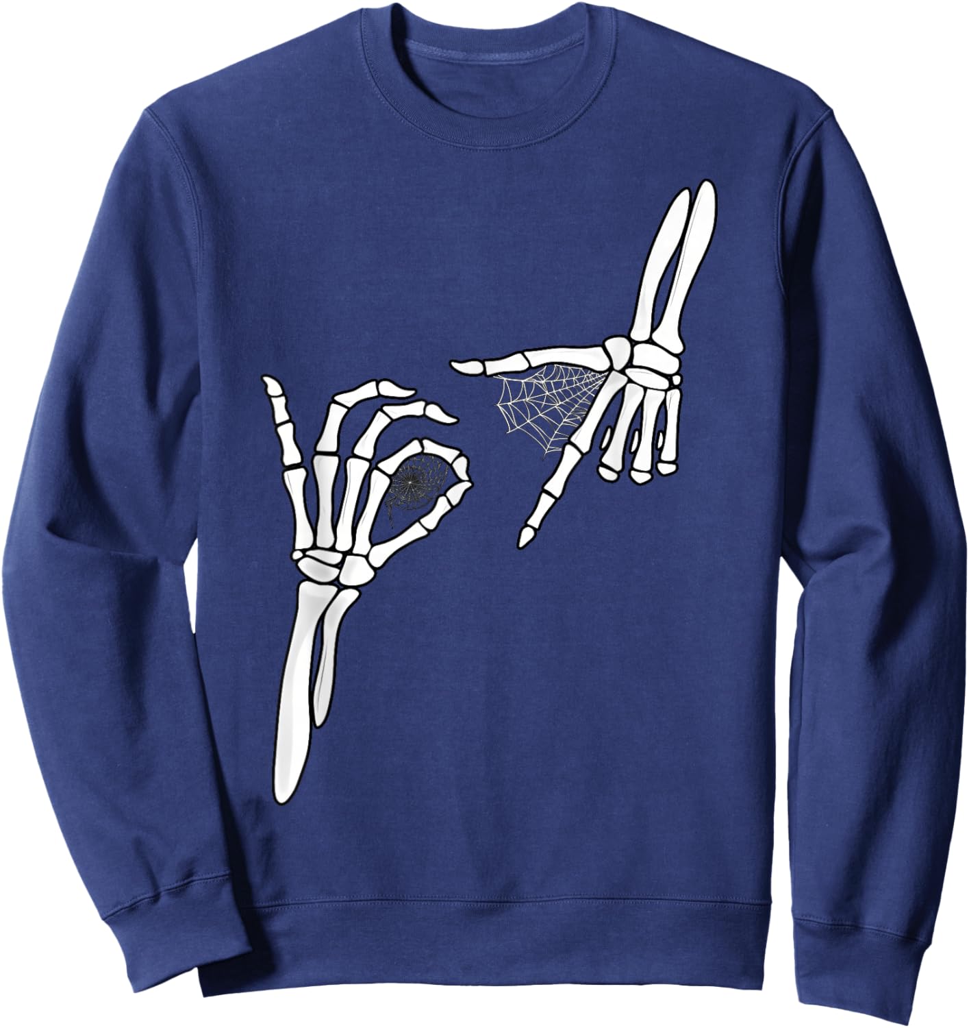 67 Meme Skeleton Hand 6 7 Halloween Six Seven Sweatshirt - Sweatshirt | Navy