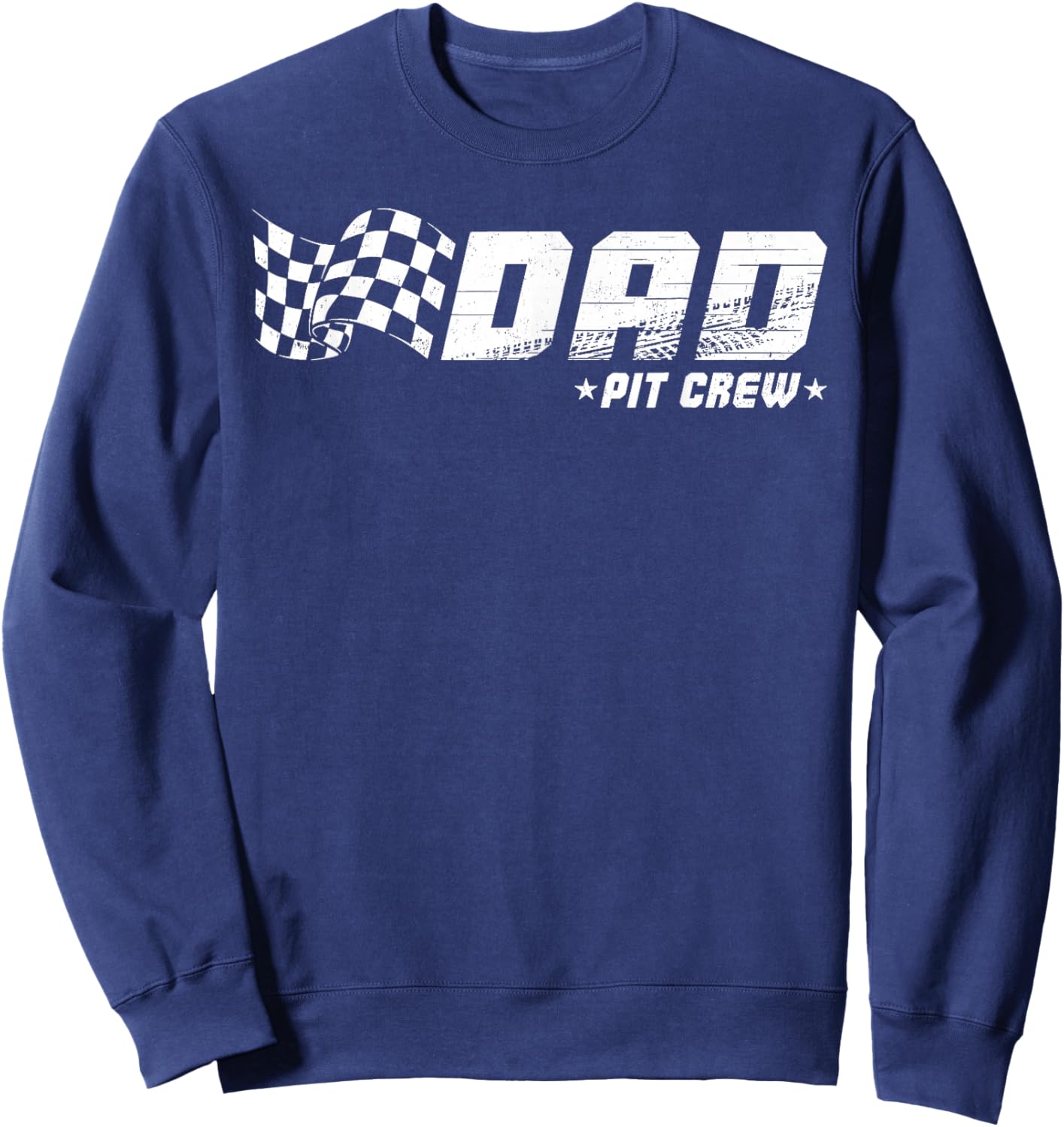 DAD Pit Crew Race Car Birthday Family Matching Pit Crew Sweatshirt - Sweatshirt | Navy