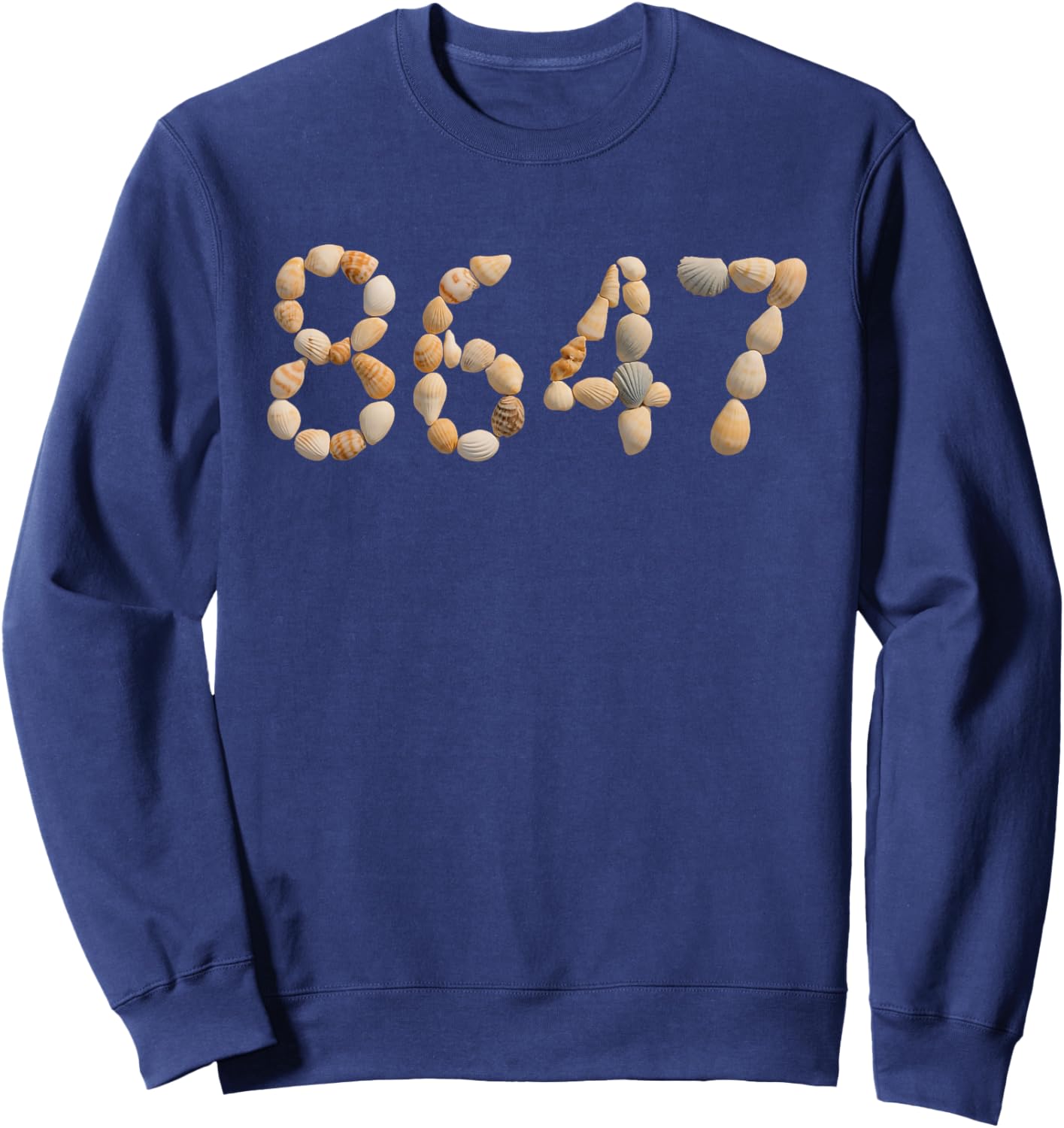 86 47 8647 Shirt 86 47 Seashells Sea Shells Summer Beach Sweatshirt - Sweatshirt | Navy