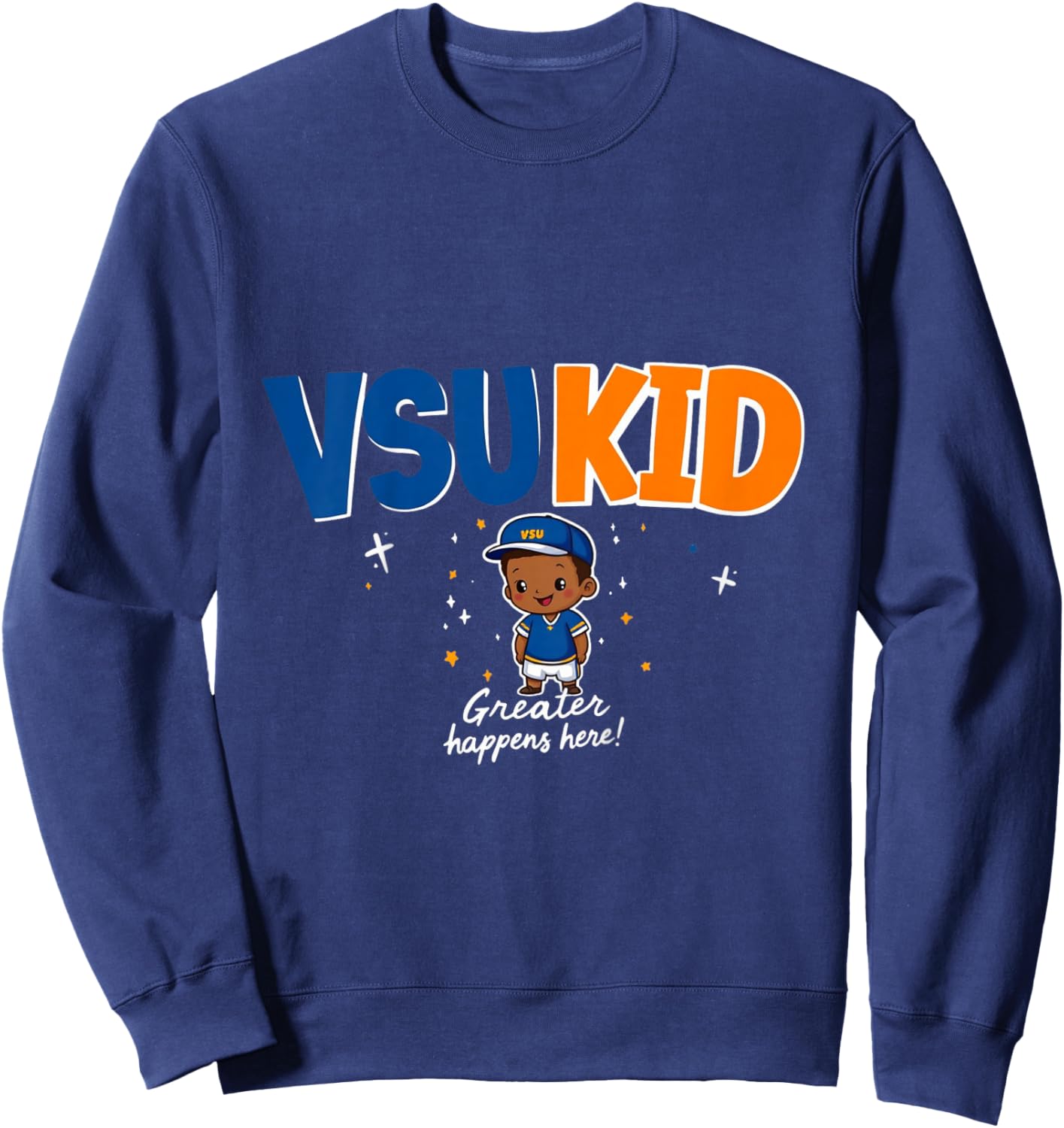 Kids VSU Kid Greater Happens Here HBCU 1882 Sweatshirt - Sweatshirt | Navy